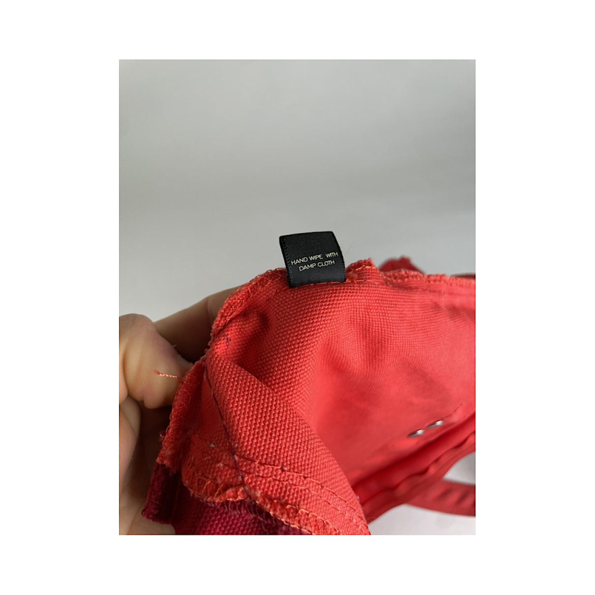 Marc Jacobs The Tag Tote Red Cotton Handbag Size ONE SIZE - 4 Thumbnail