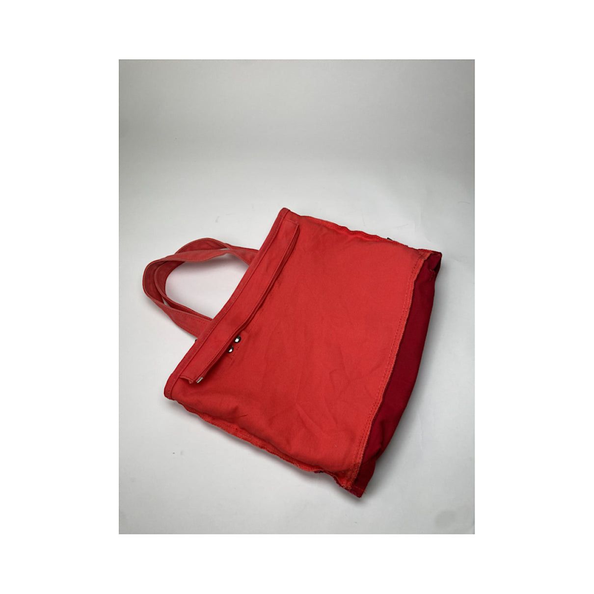 Marc Jacobs The Tag Tote Red Cotton Handbag Size ONE SIZE - 3 Thumbnail