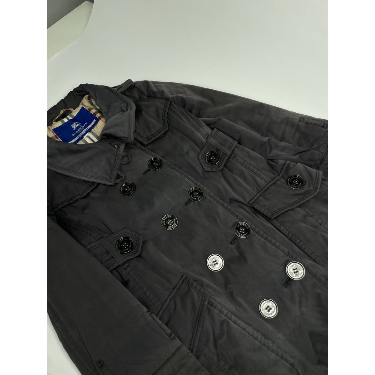 Burberry Sandringham Black Polyester Trench Coat Size S / US 4 / IT 40 - 2 Thumbnail