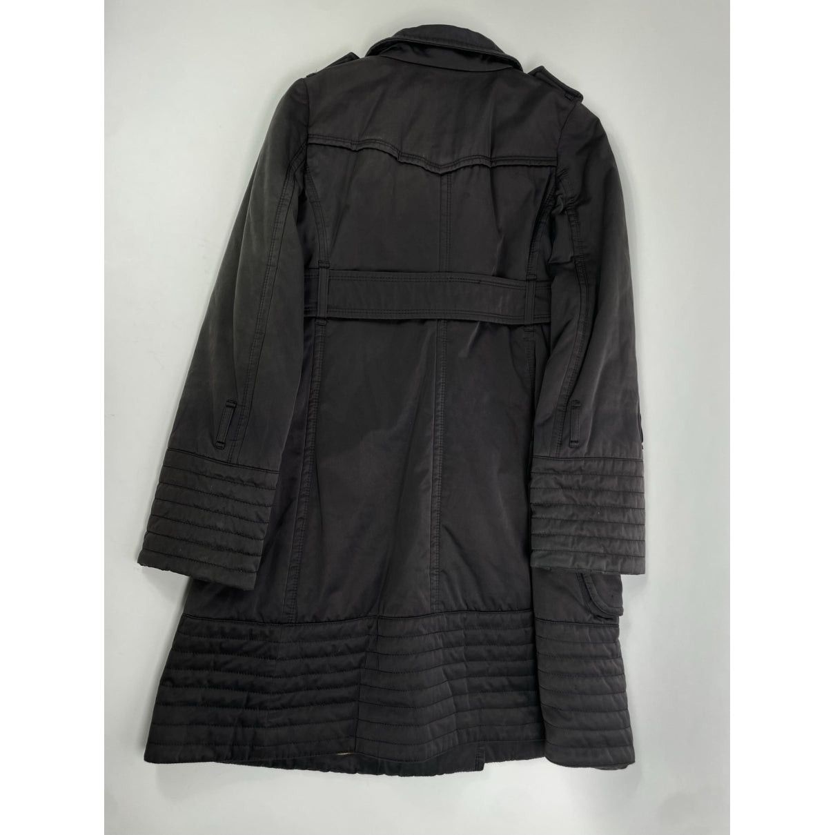 Burberry Sandringham Black Polyester Trench Coat Size S / US 4 / IT 40 - 4 Thumbnail