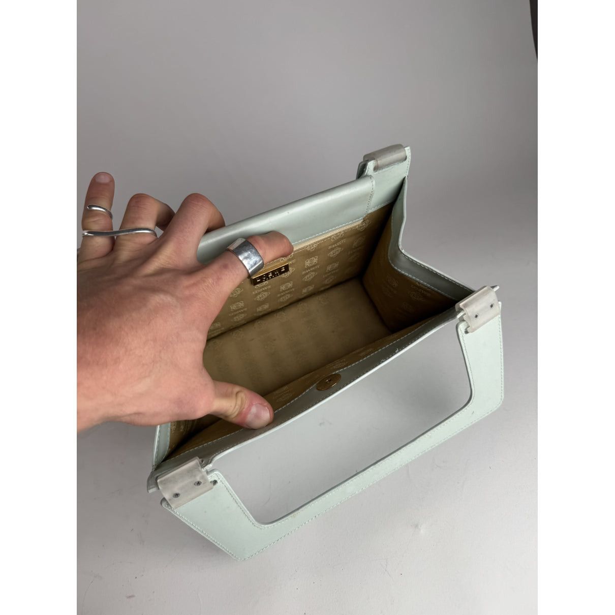 Loewe Puzzle Blue Leather Handbag Size ONE SIZE - 2 Thumbnail