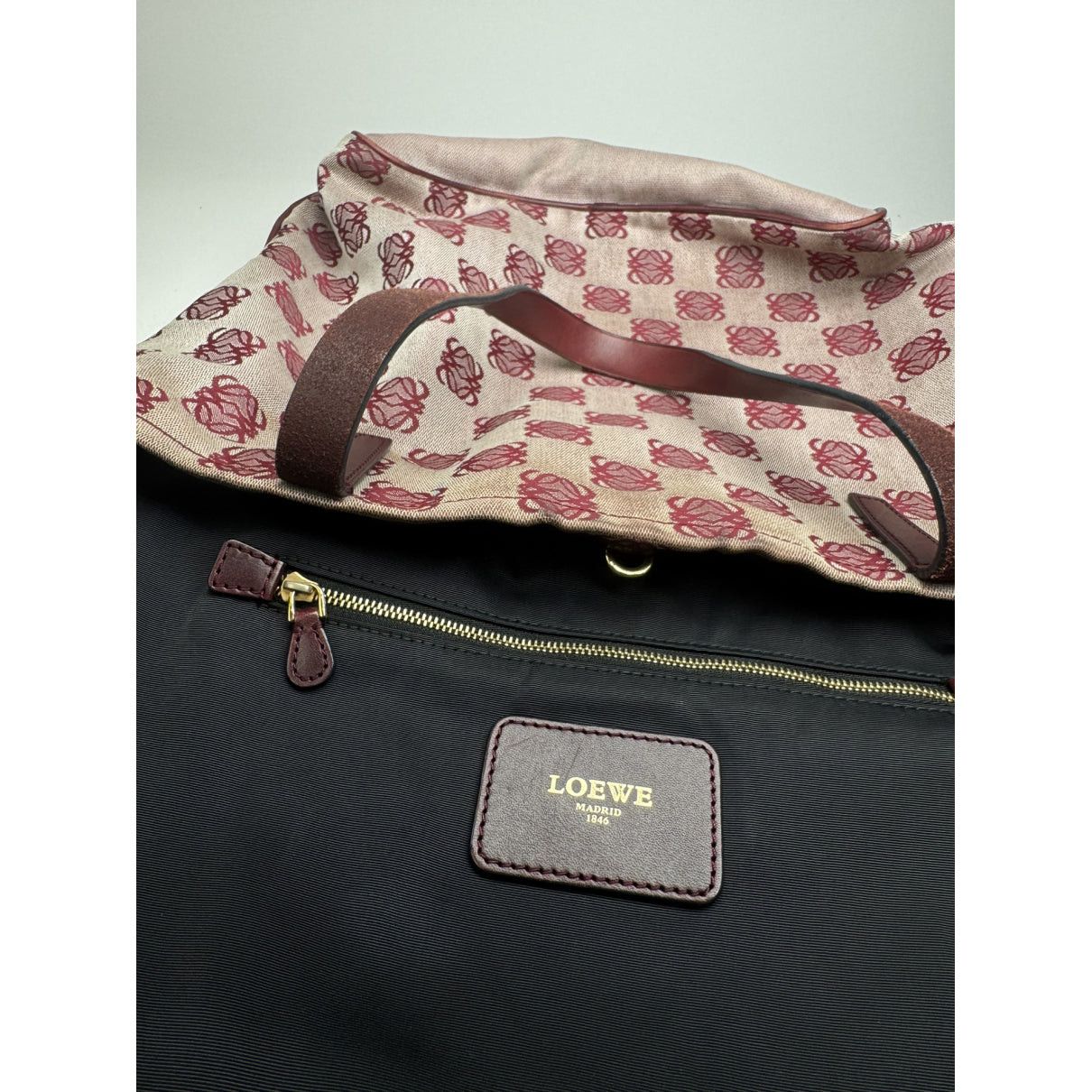 Loewe Paseo Purple Cotton Handbag Size ONE SIZE - 5 Thumbnail