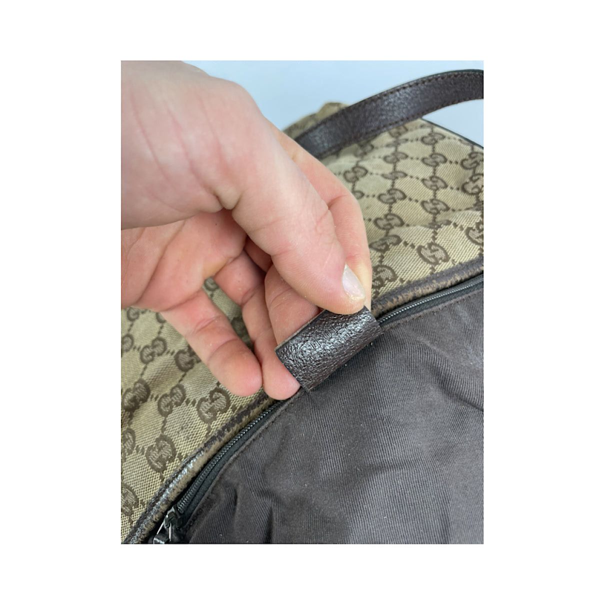 Gucci Jackie Vintage Beige Cotton Handbag Size ONE SIZE - 3 Thumbnail
