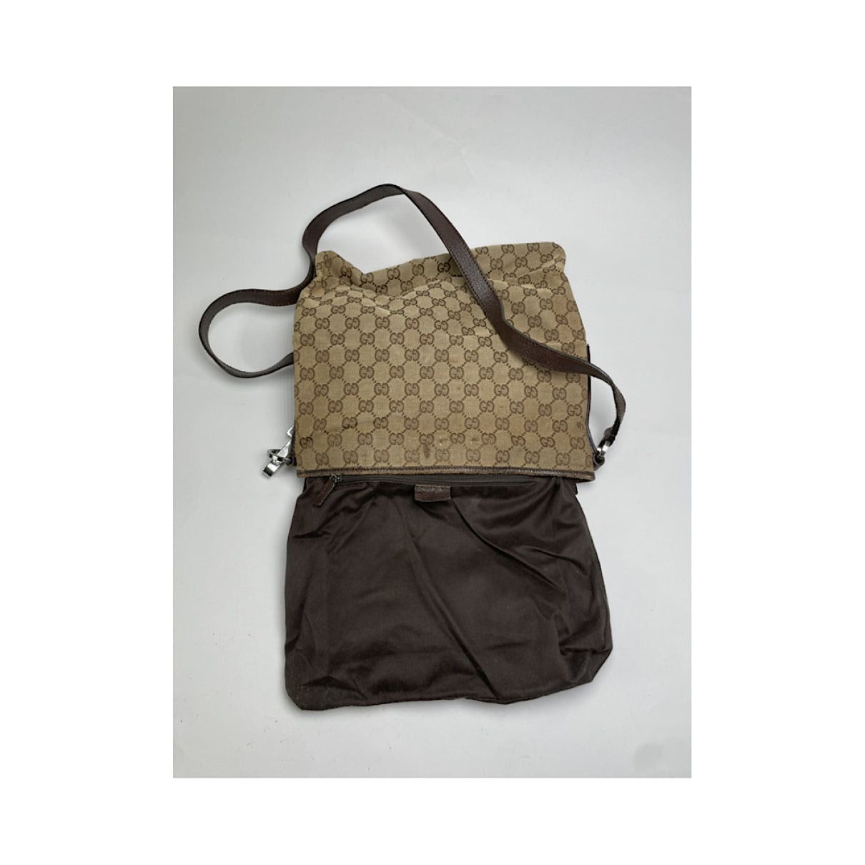 Gucci Jackie Vintage Beige Cotton Handbag Size ONE SIZE - 2 Thumbnail