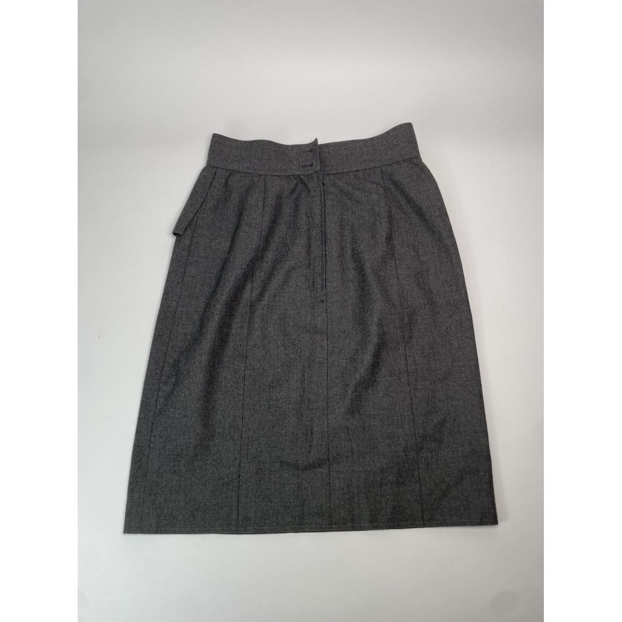 Chanel Grey Wool Skirt Size 24" / US 00 / IT 34 - 4 Thumbnail