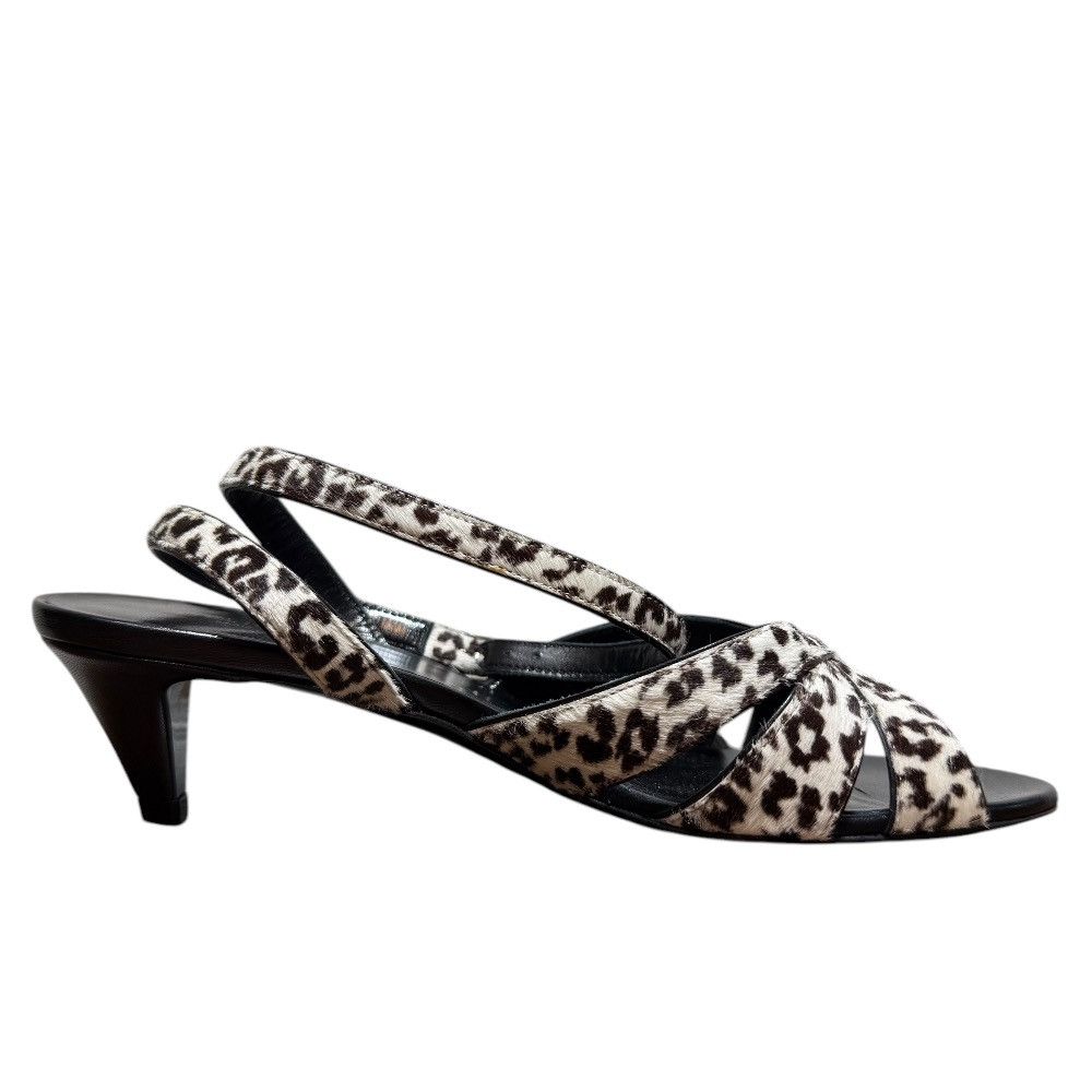 Celine Celine Celine Animal Print Haircalf Sandals Natural Material Shoes DUTY FREE for USA Size ONE SIZE - 6 Thumbnail