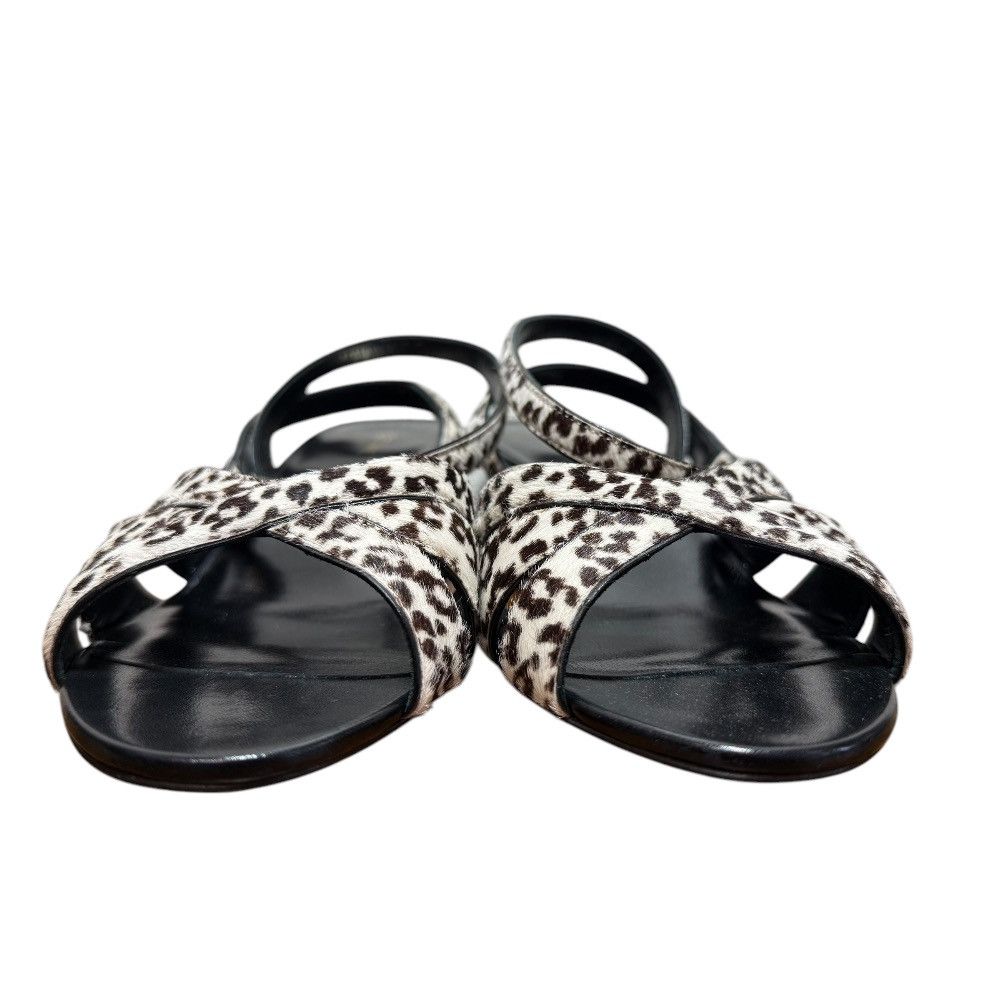 Celine Celine Celine Animal Print Haircalf Sandals Natural Material Shoes DUTY FREE for USA Size ONE SIZE - 2 Thumbnail