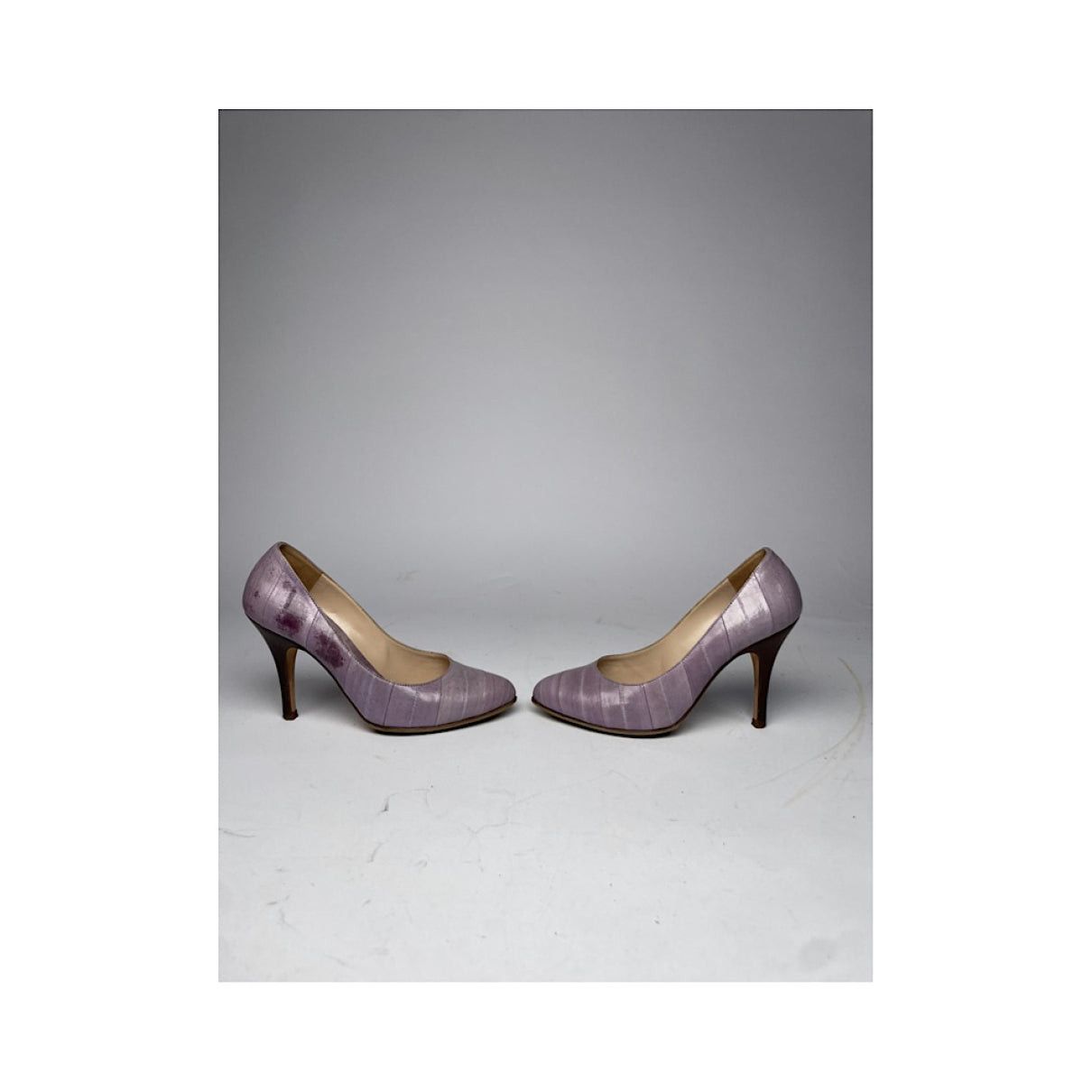 Fendi FFreedom Purple Leather Heel Size US 5.5 / IT 35.5 - 4 Thumbnail