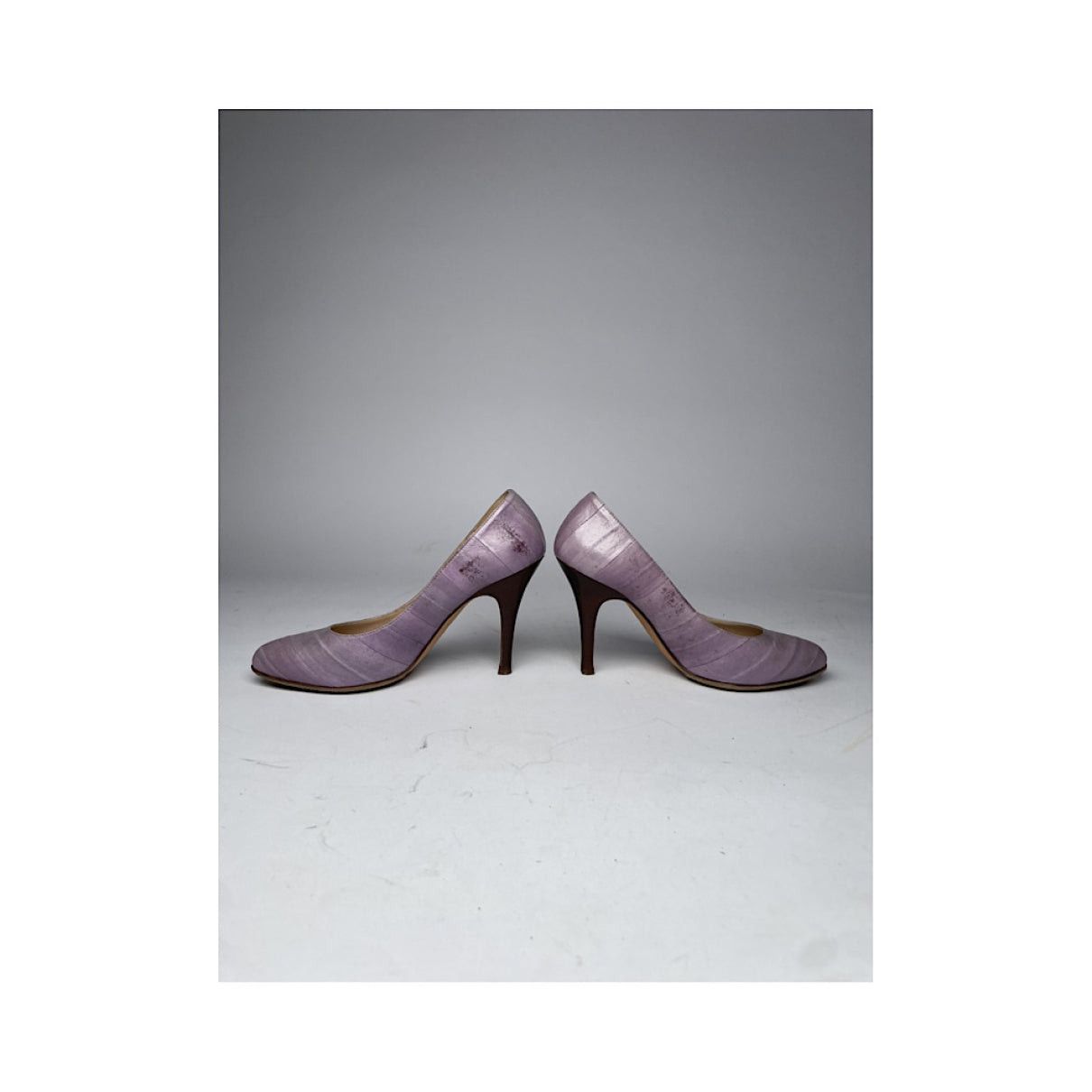Fendi FFreedom Purple Leather Heel Size US 5.5 / IT 35.5 - 3 Thumbnail