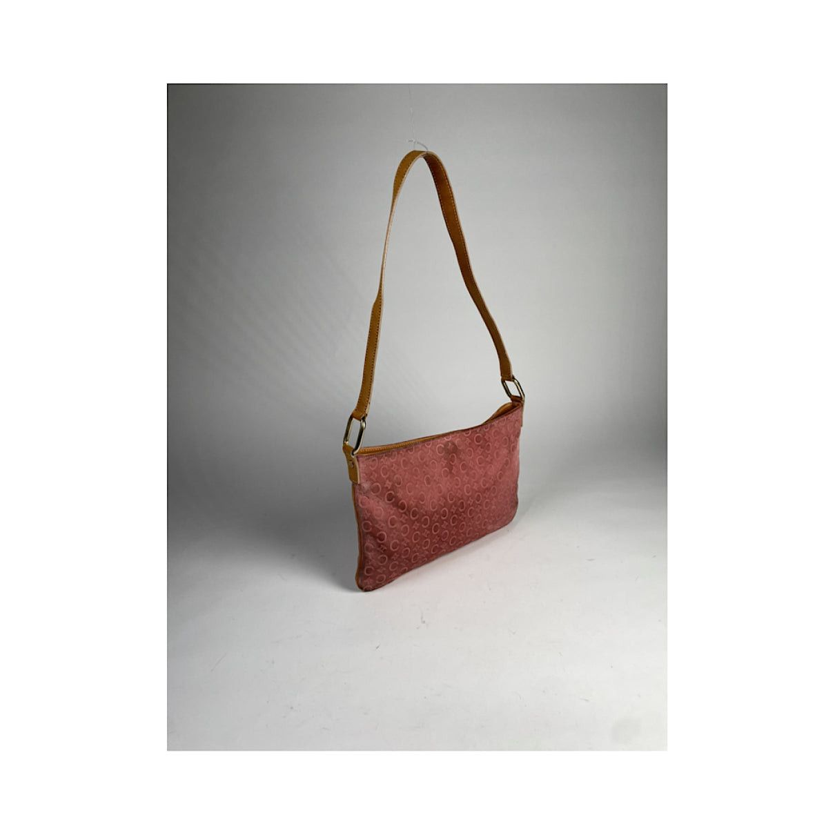 Celine Triomphe Pink Suede Handbag Size ONE SIZE - 2 Thumbnail