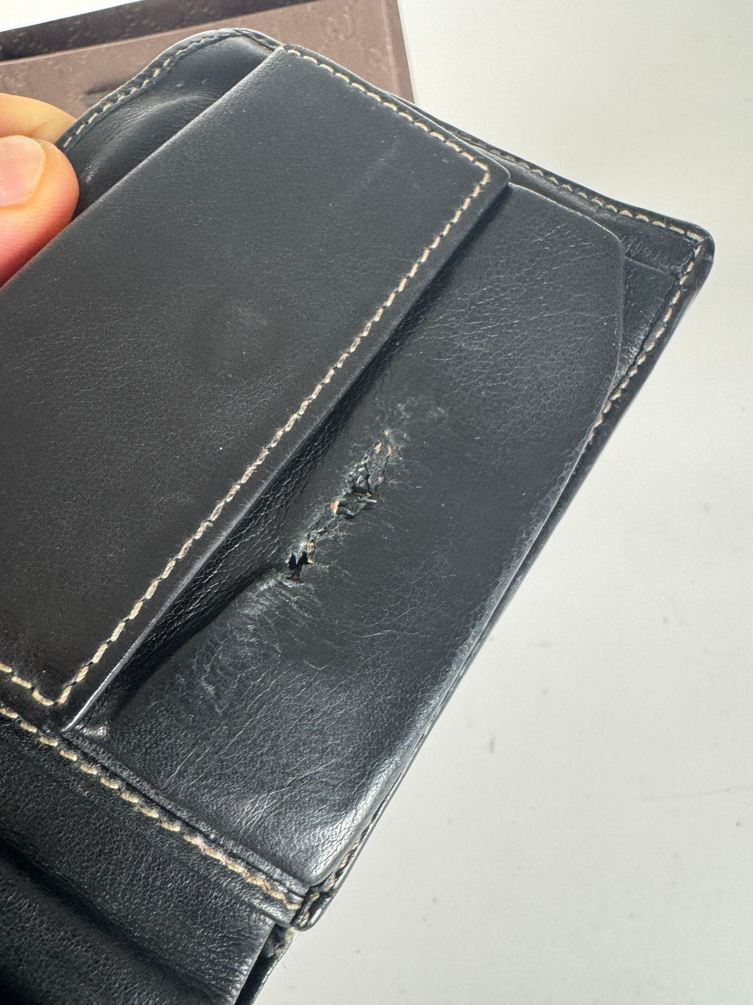 Gucci Vintage foldable Leather Wallet black Size ONE SIZE - 6 Thumbnail