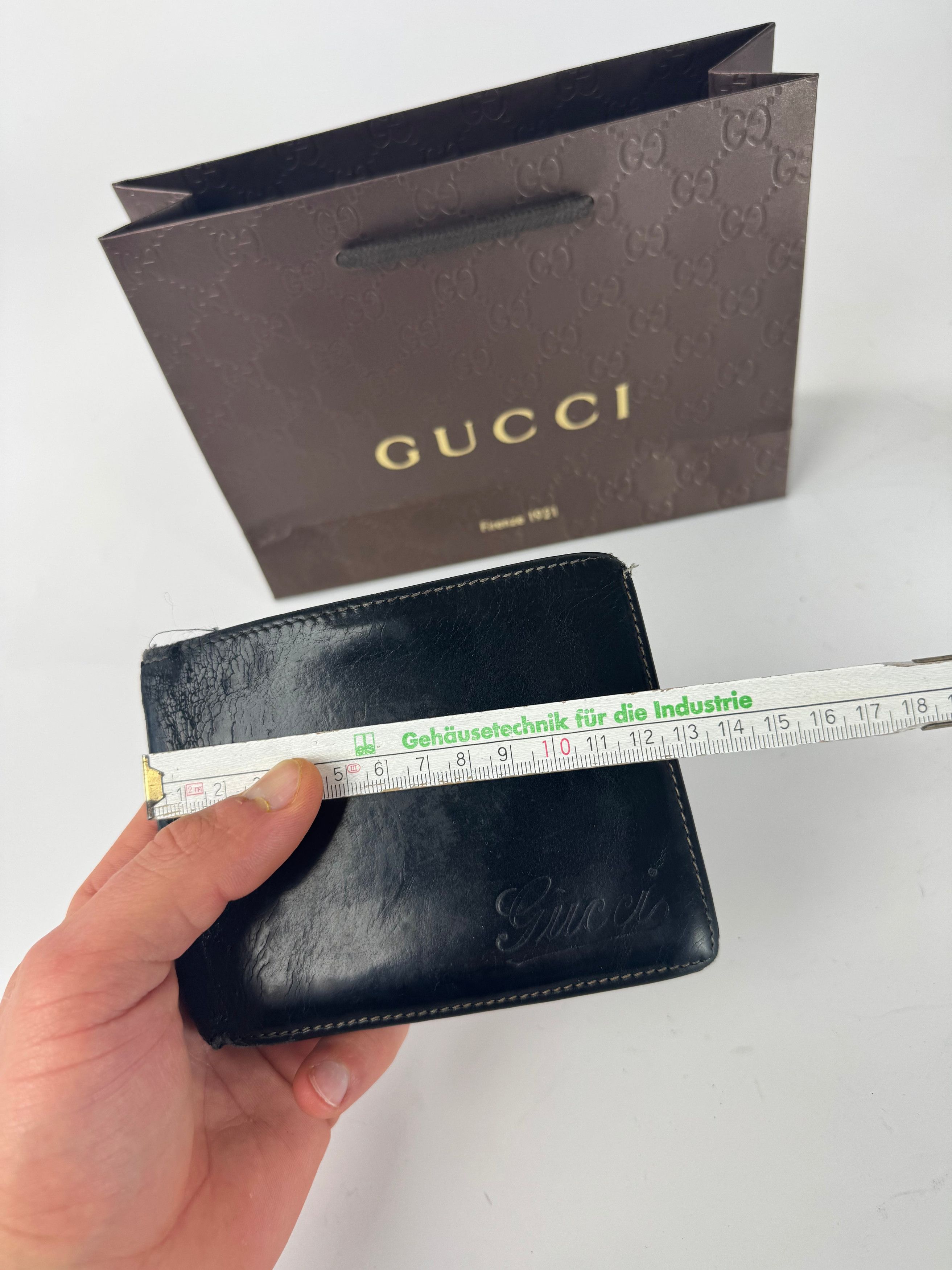 Gucci Vintage foldable Leather Wallet black Size ONE SIZE - 12 Thumbnail
