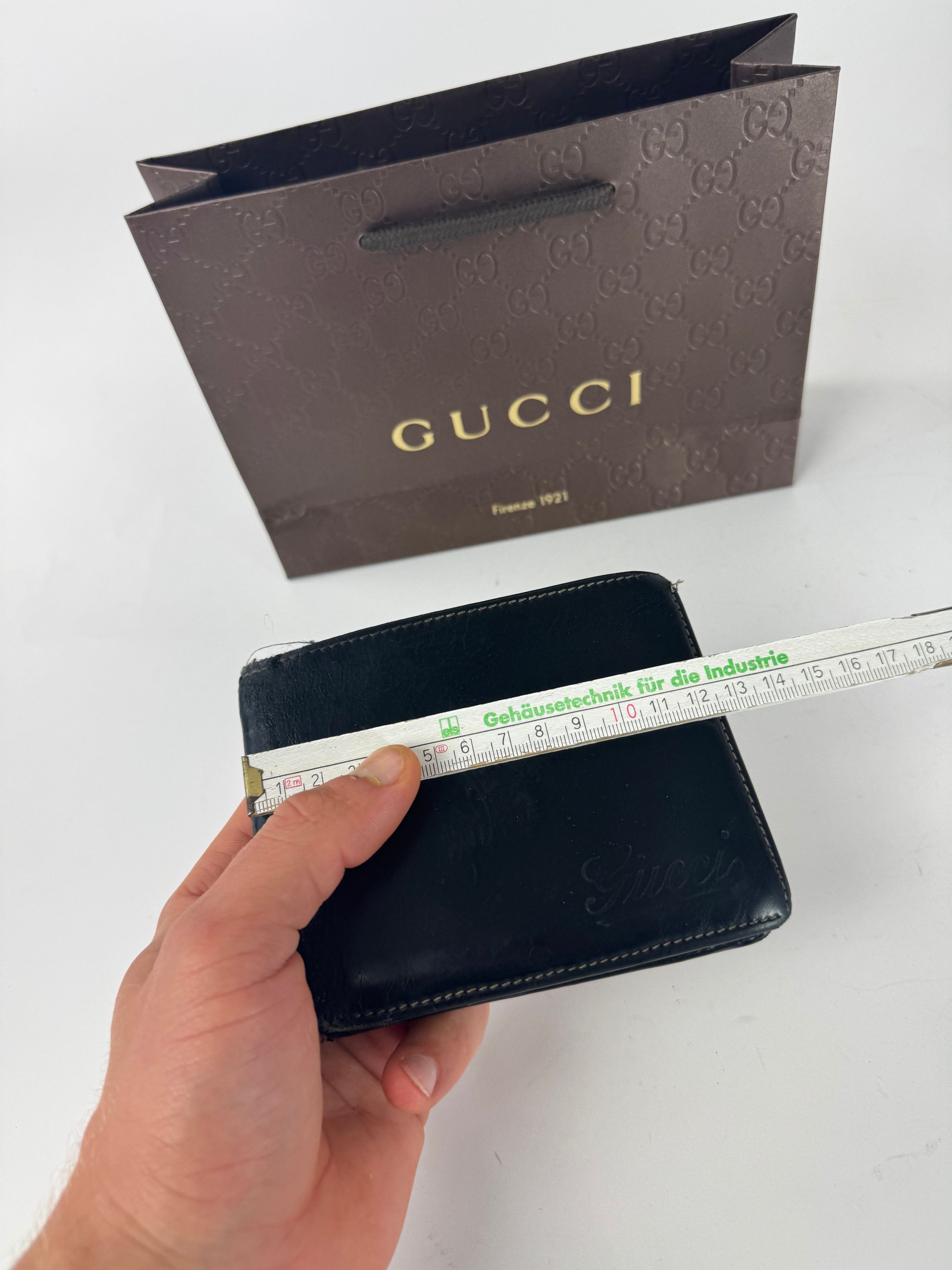 Gucci Vintage foldable Leather Wallet black Size ONE SIZE - 11 Thumbnail