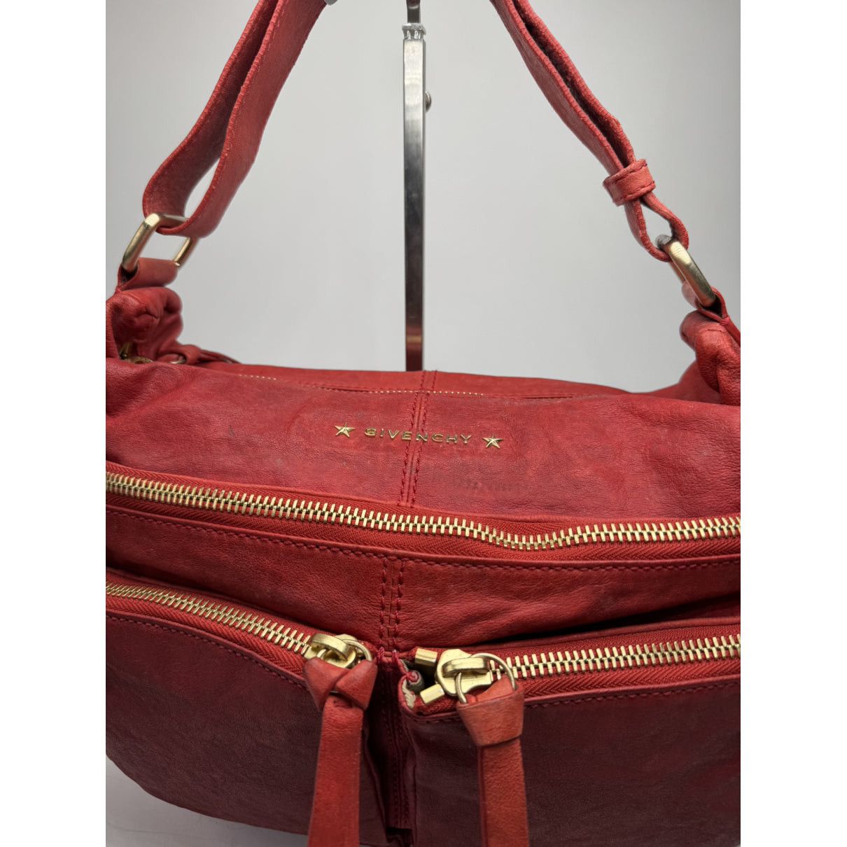 Givenchy Whip Red Leather Handbag Size ONE SIZE - 2 Thumbnail