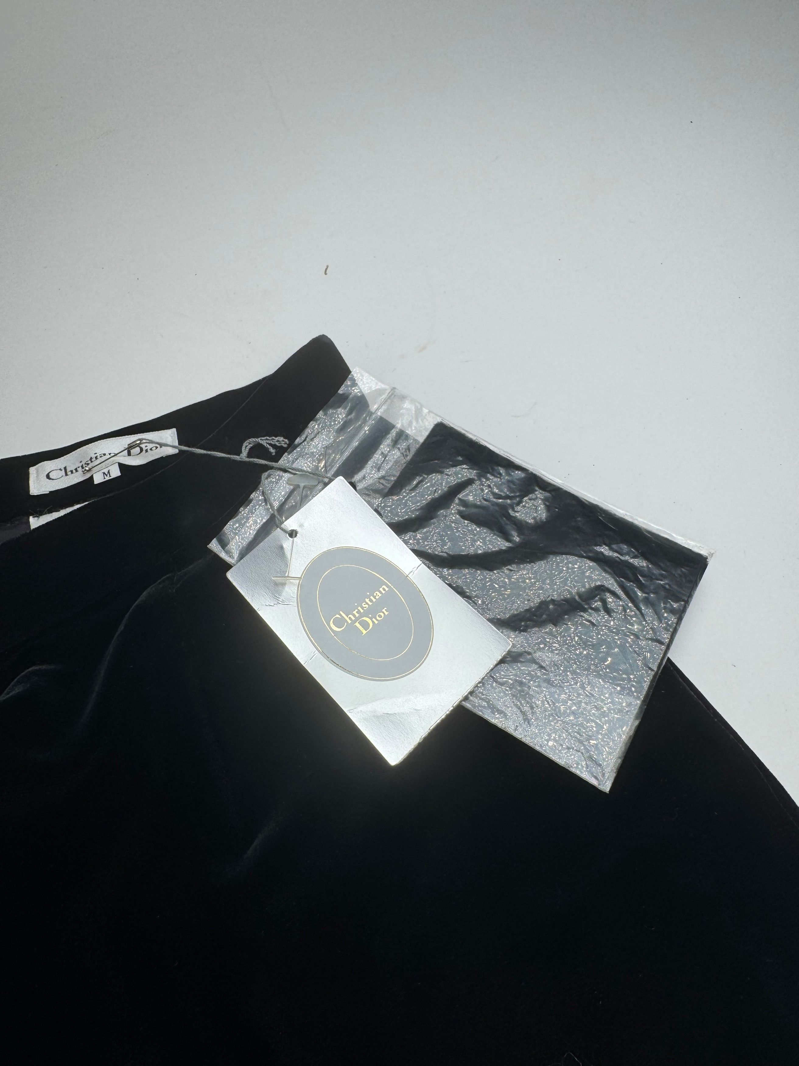 Dior Vintage velour Skirt black M Size 30" / US 8 / IT 44 - 8 Thumbnail