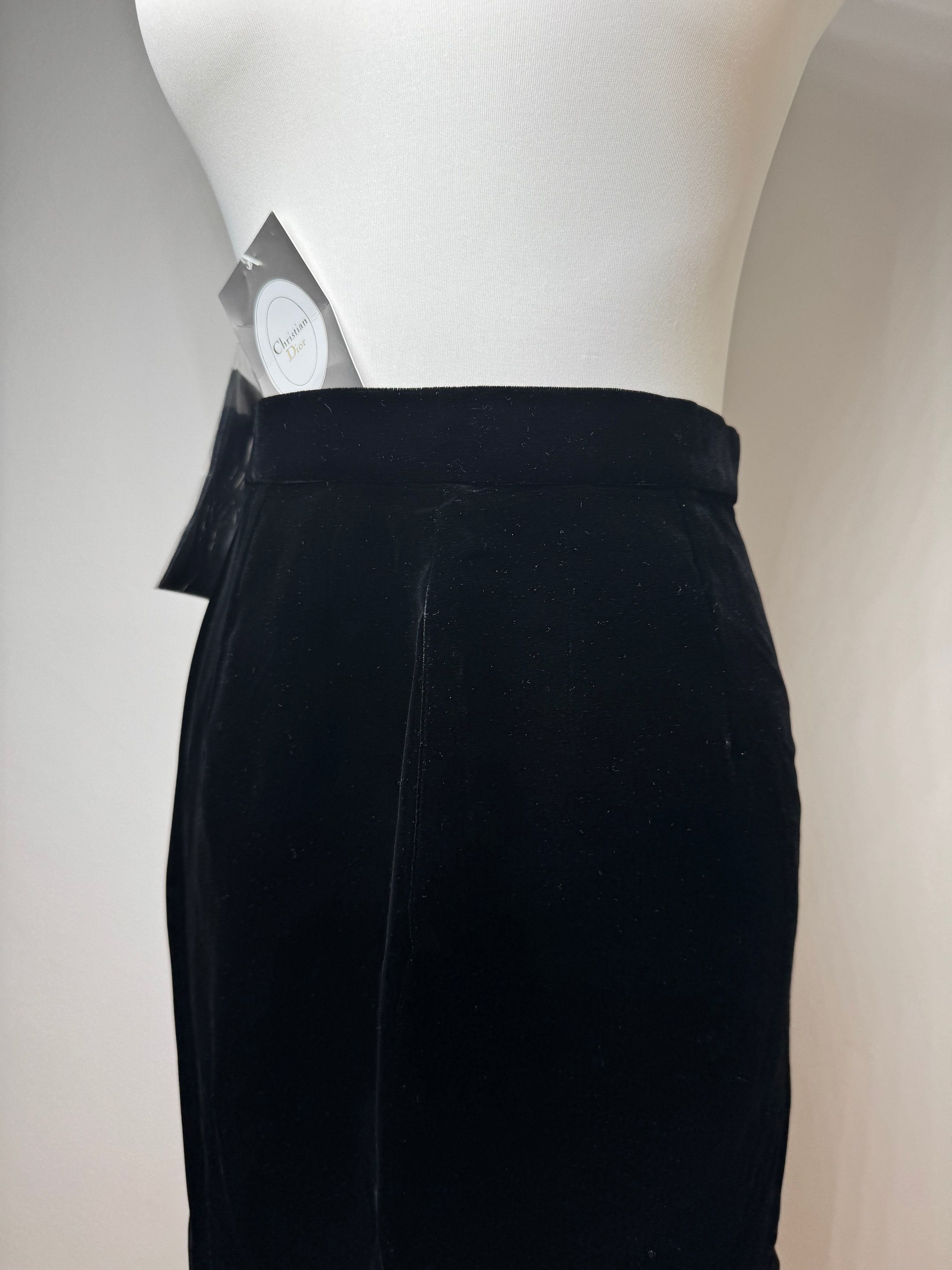 Dior Vintage velour Skirt black M Size 30" / US 8 / IT 44 - 14 Thumbnail
