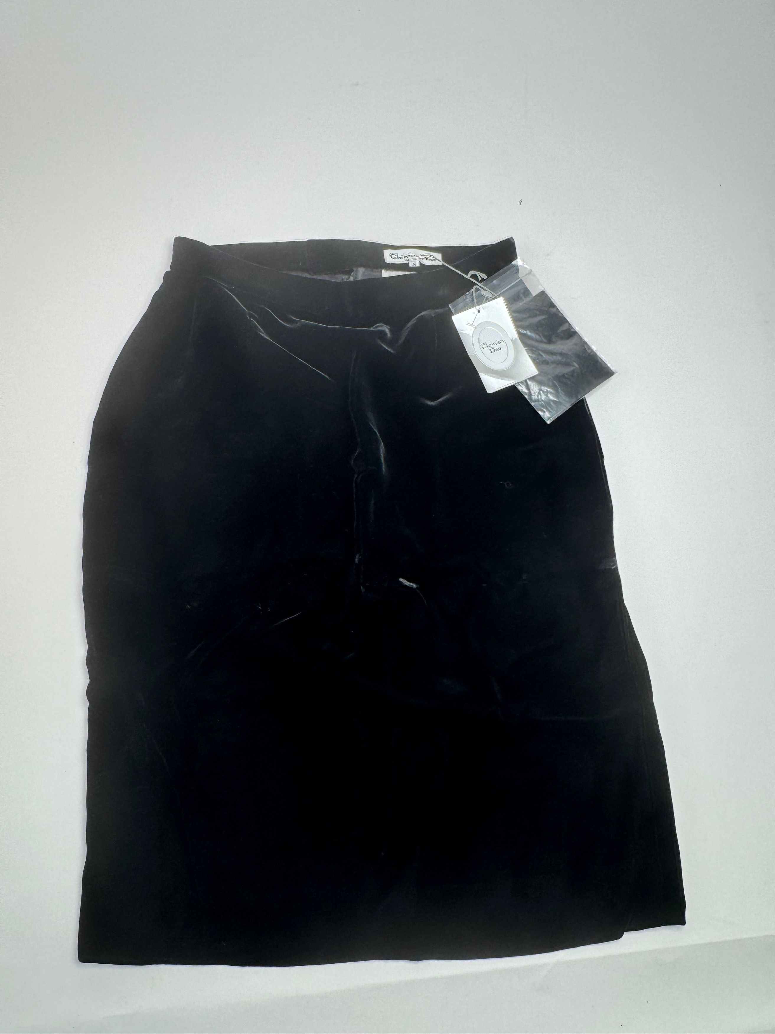 Dior Vintage velour Skirt black M Size 30" / US 8 / IT 44 - 15 Thumbnail