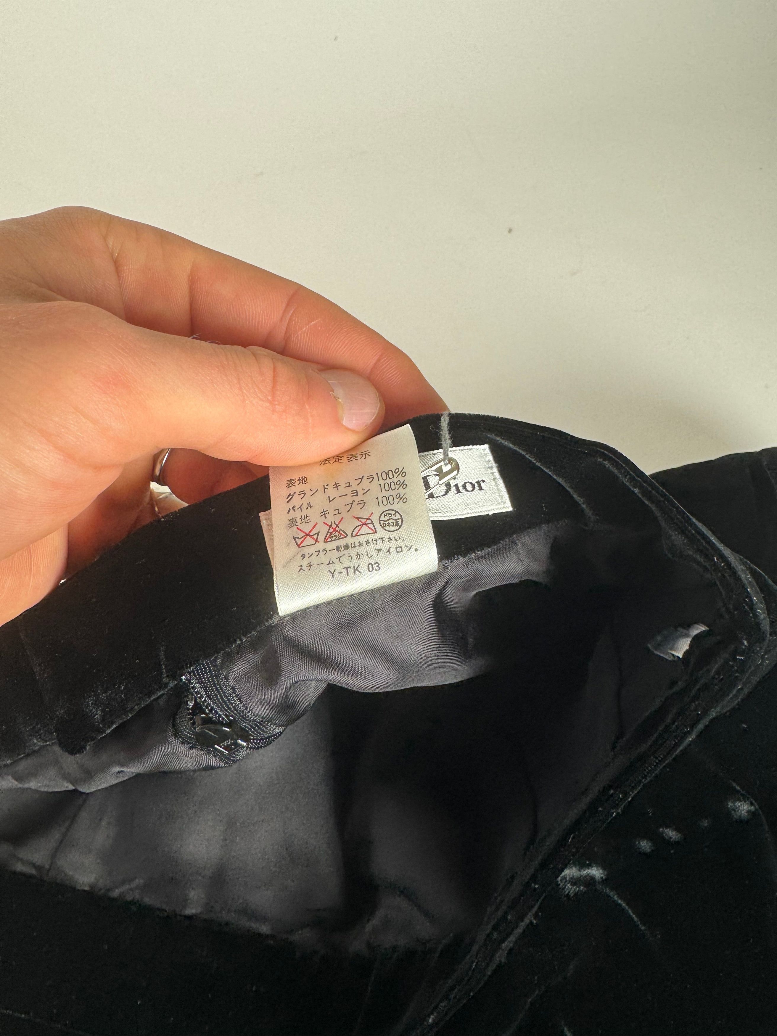 Dior Vintage velour Skirt black M Size 30" / US 8 / IT 44 - 7 Thumbnail
