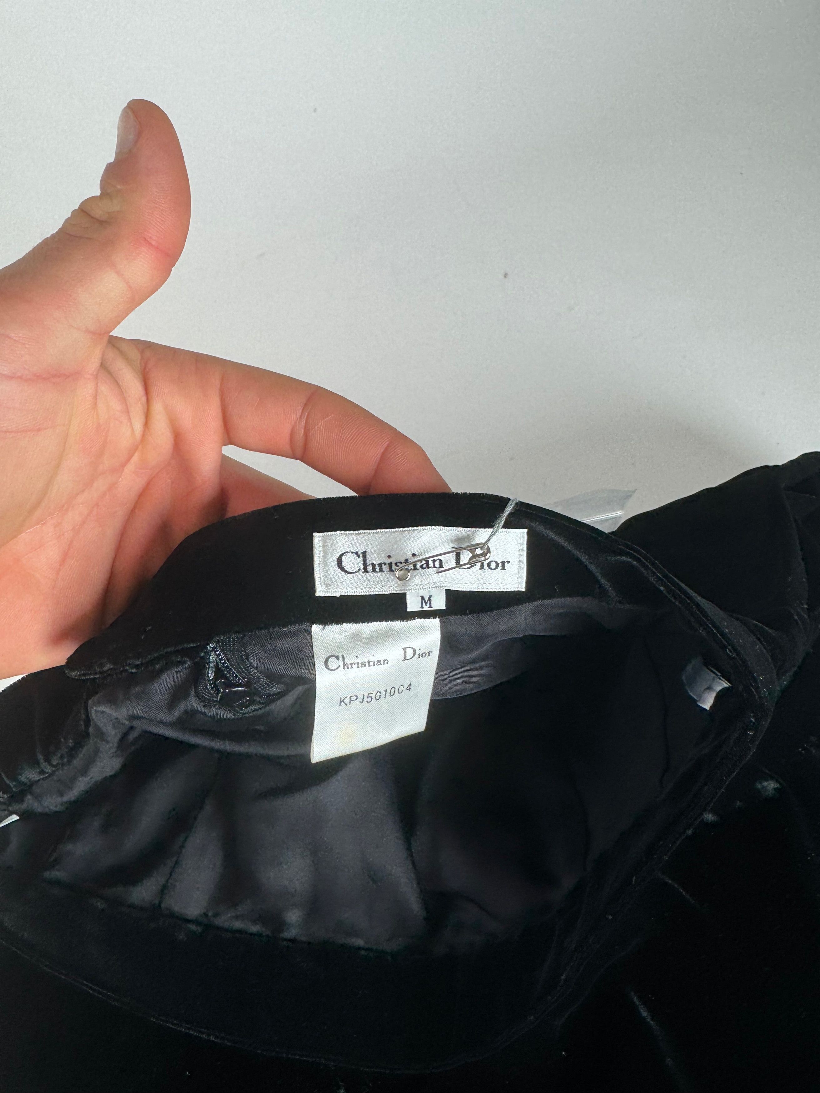 Dior Vintage velour Skirt black M Size 30" / US 8 / IT 44 - 6 Thumbnail