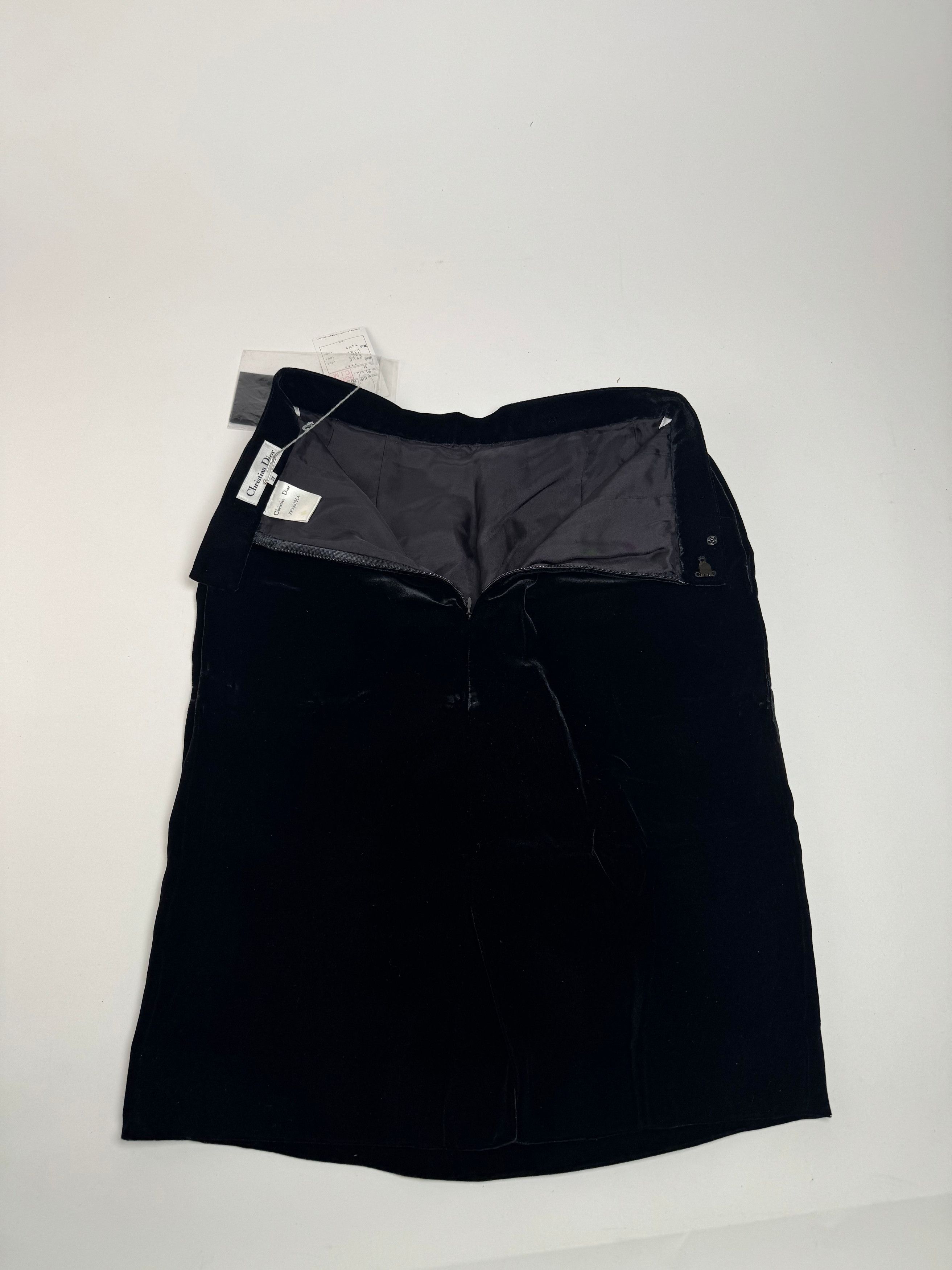 Dior Vintage velour Skirt black M Size 30" / US 8 / IT 44 - 12 Thumbnail