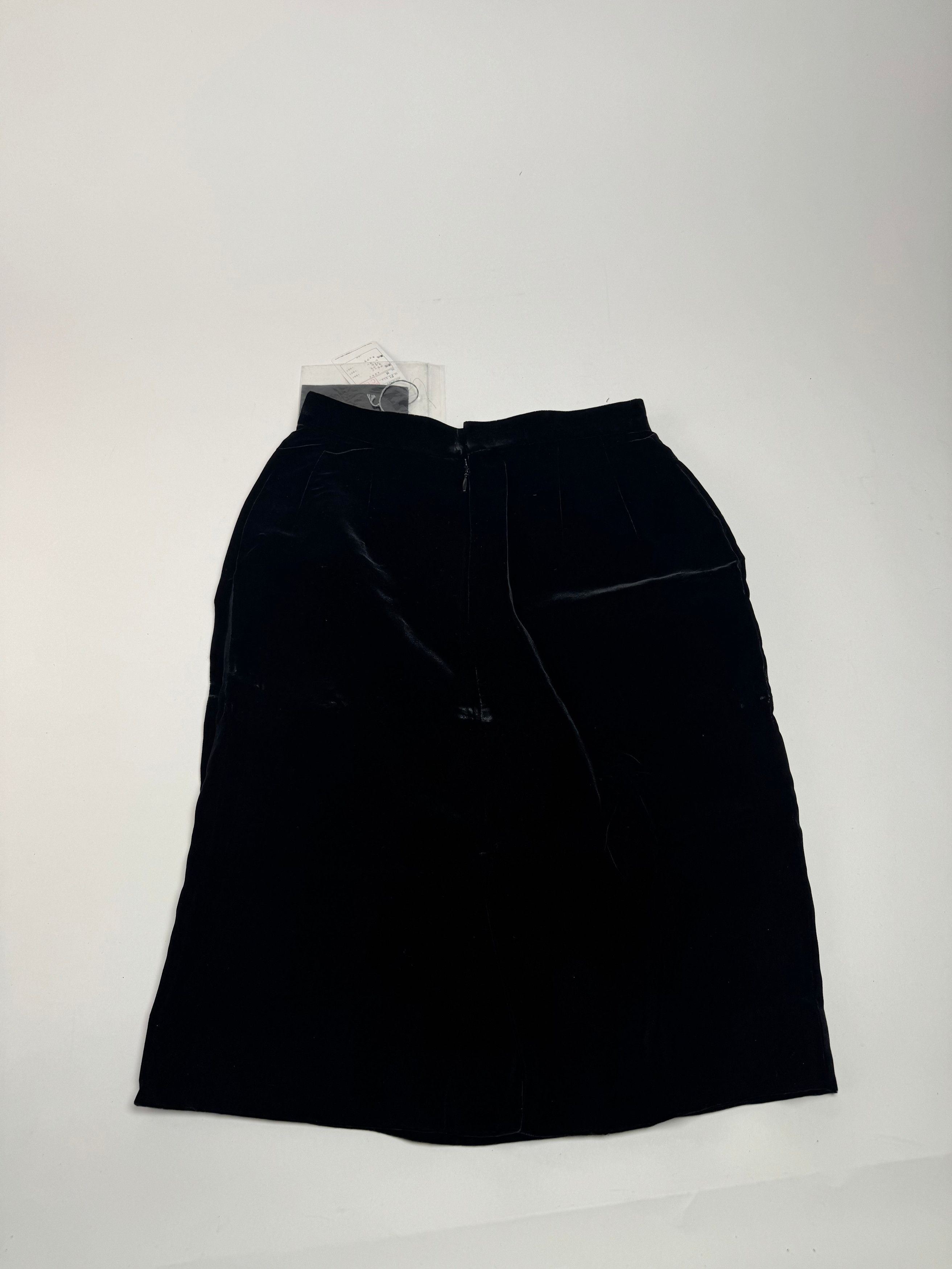 Dior Vintage velour Skirt black M Size 30" / US 8 / IT 44 - 2 Thumbnail