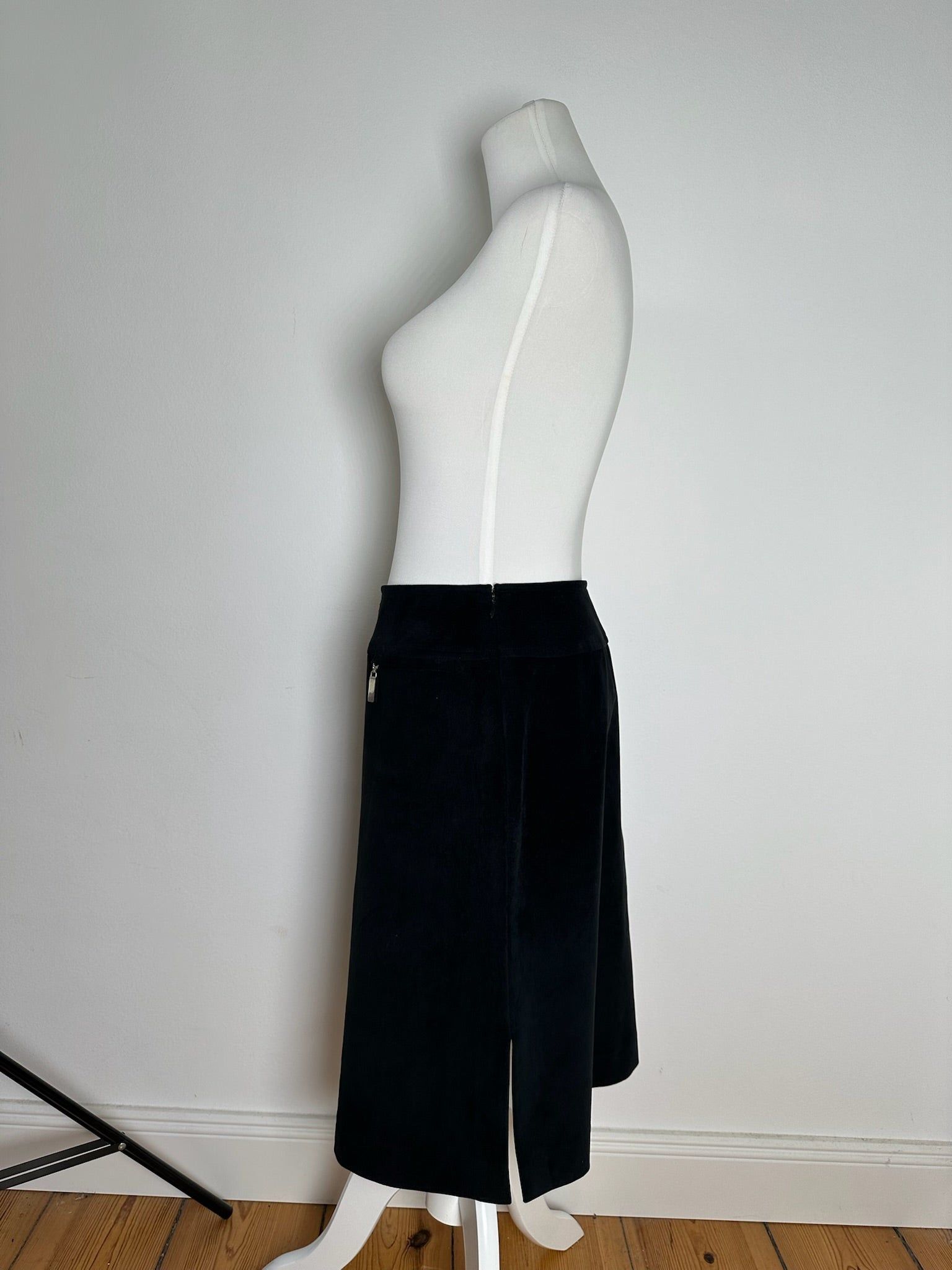 Courreges Vintage Skirt Black Size 30" / US 8 / IT 44 - 3 Thumbnail