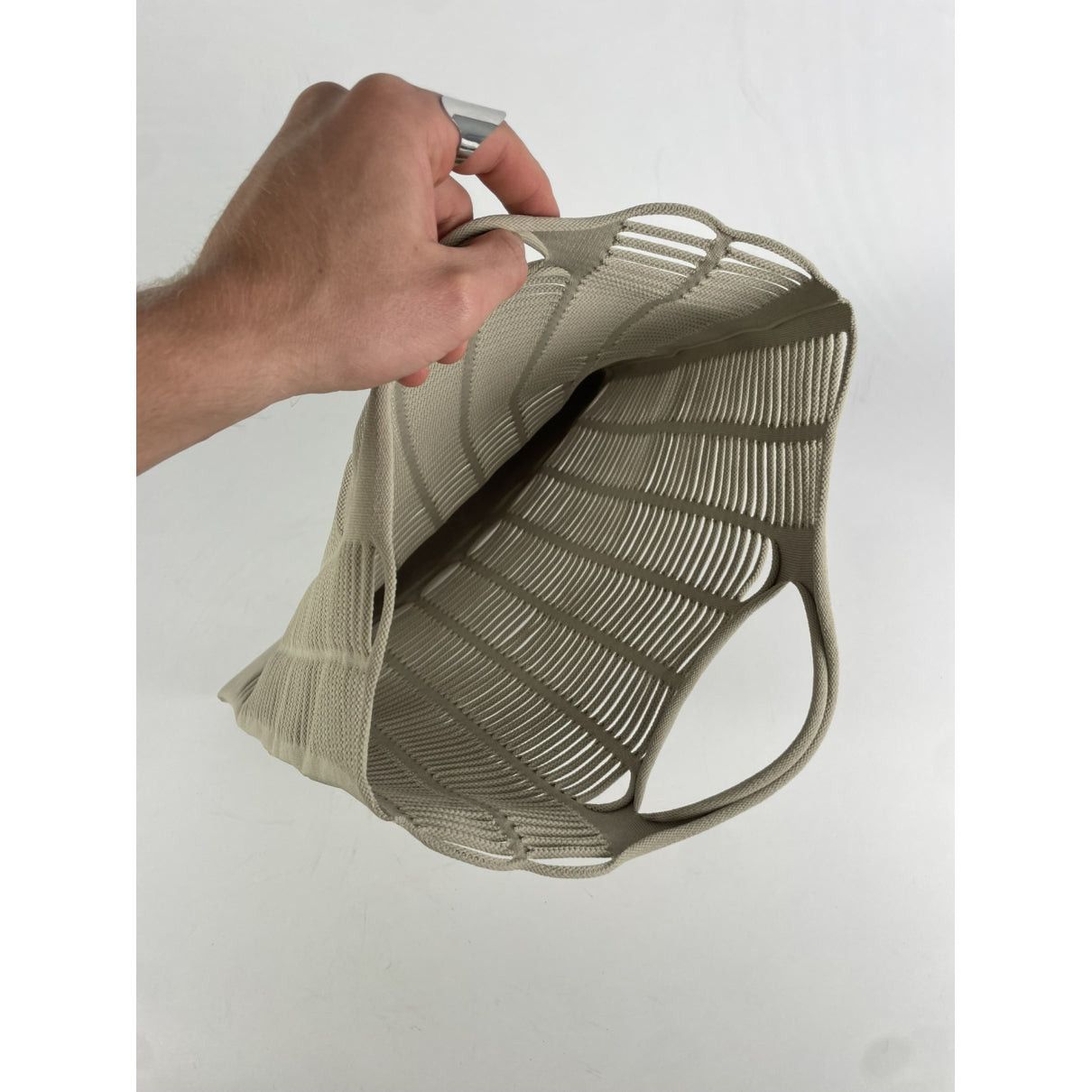 Issey Miyake Beige Cotton Handbag Size ONE SIZE - 4 Thumbnail