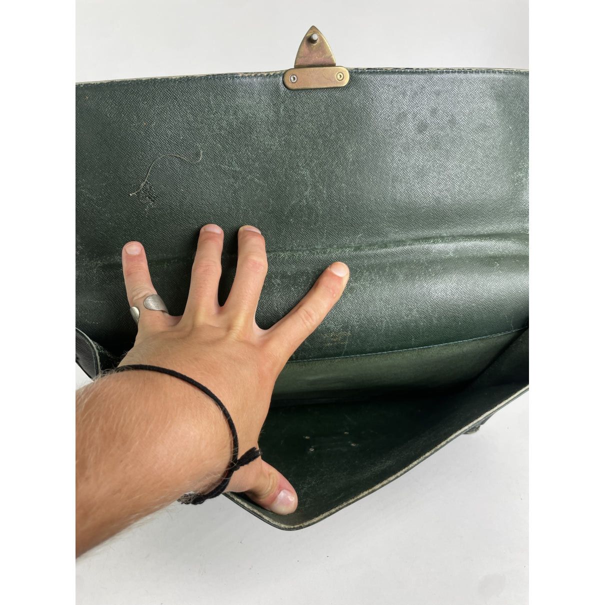 Louis Vuitton Green Leather Handbag Size ONE SIZE - 3 Thumbnail