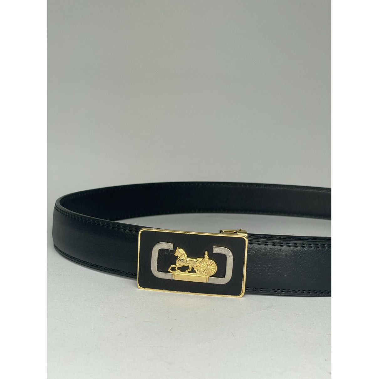 Celine Triomphe Black Leather Belt Size ONE SIZE - 2 Thumbnail