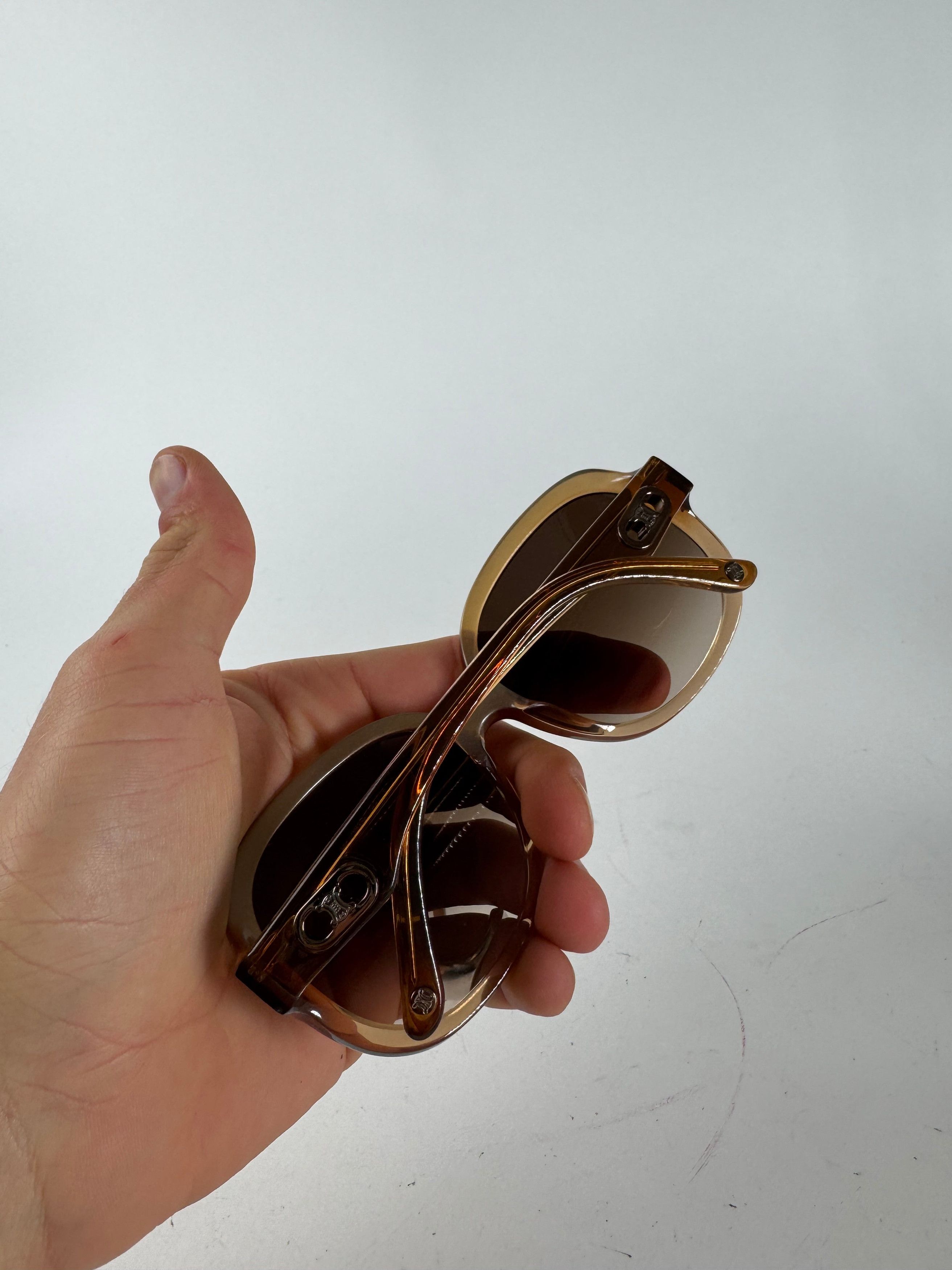 Celine Vintage Paris Overd sunglasses Brown Size ONE SIZE - 11 Thumbnail