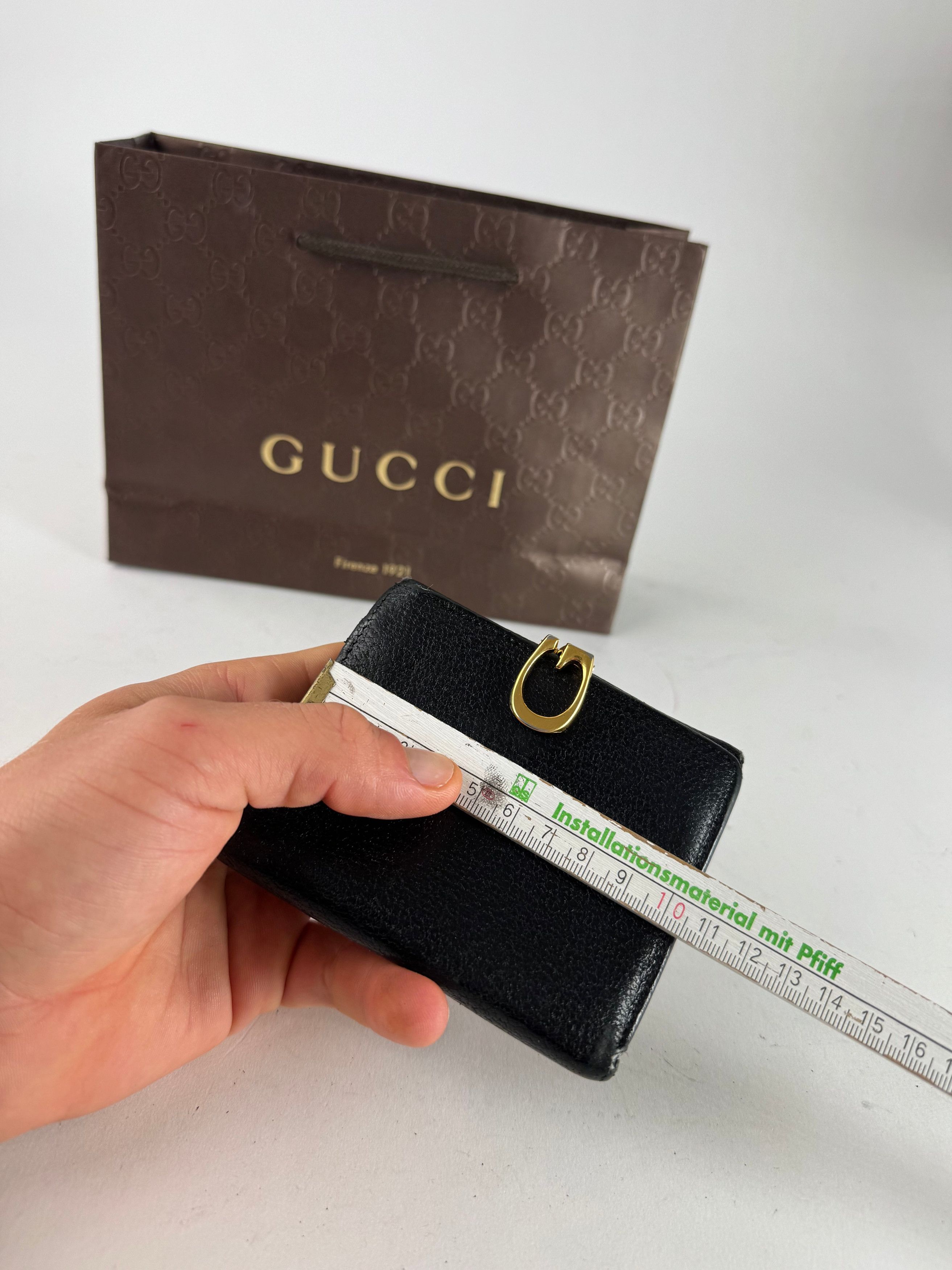 Gucci Vintage Leather Wallet Black Size ONE SIZE - 9 Thumbnail