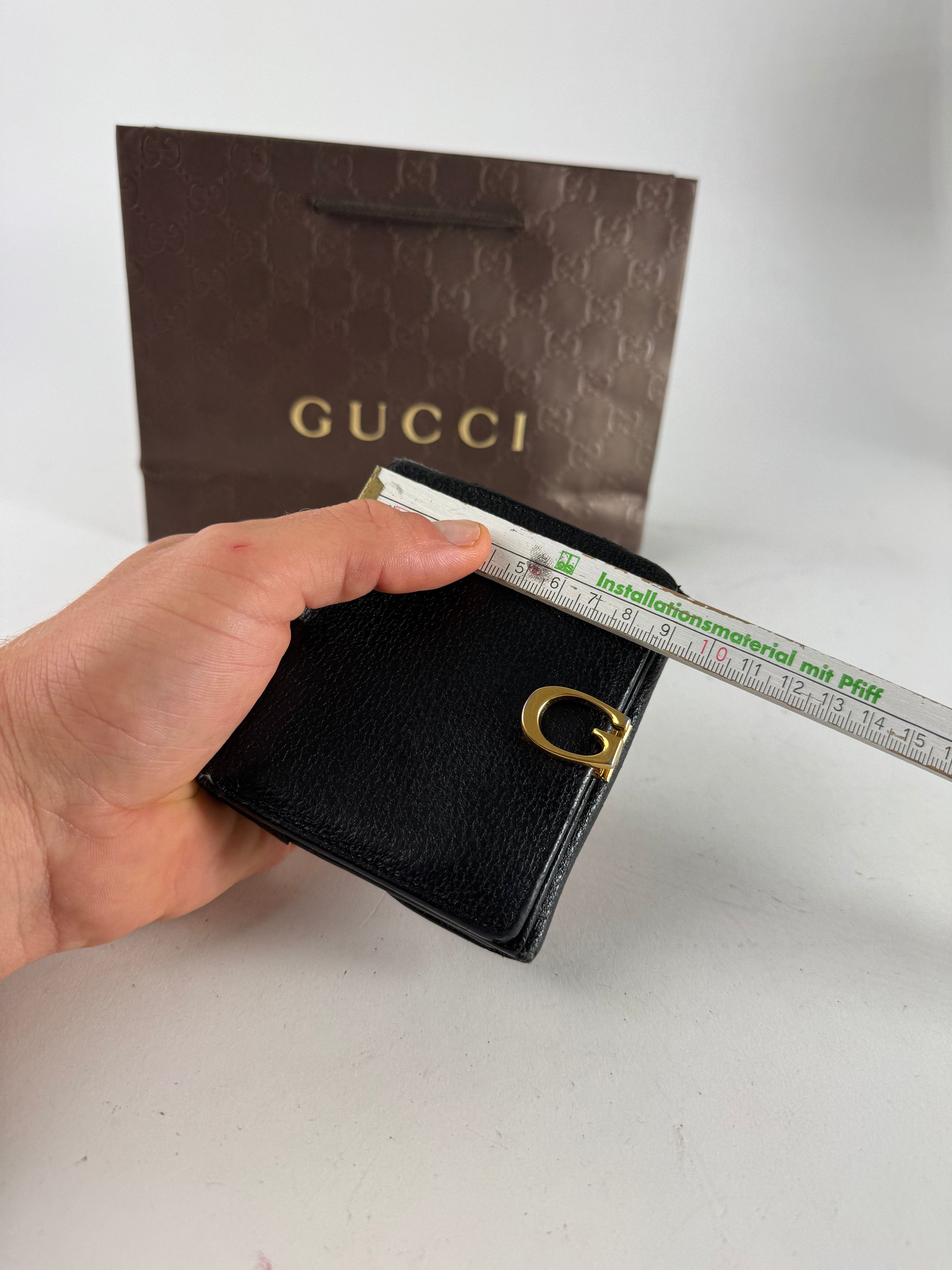 Gucci Vintage Leather Wallet Black Size ONE SIZE - 4 Thumbnail