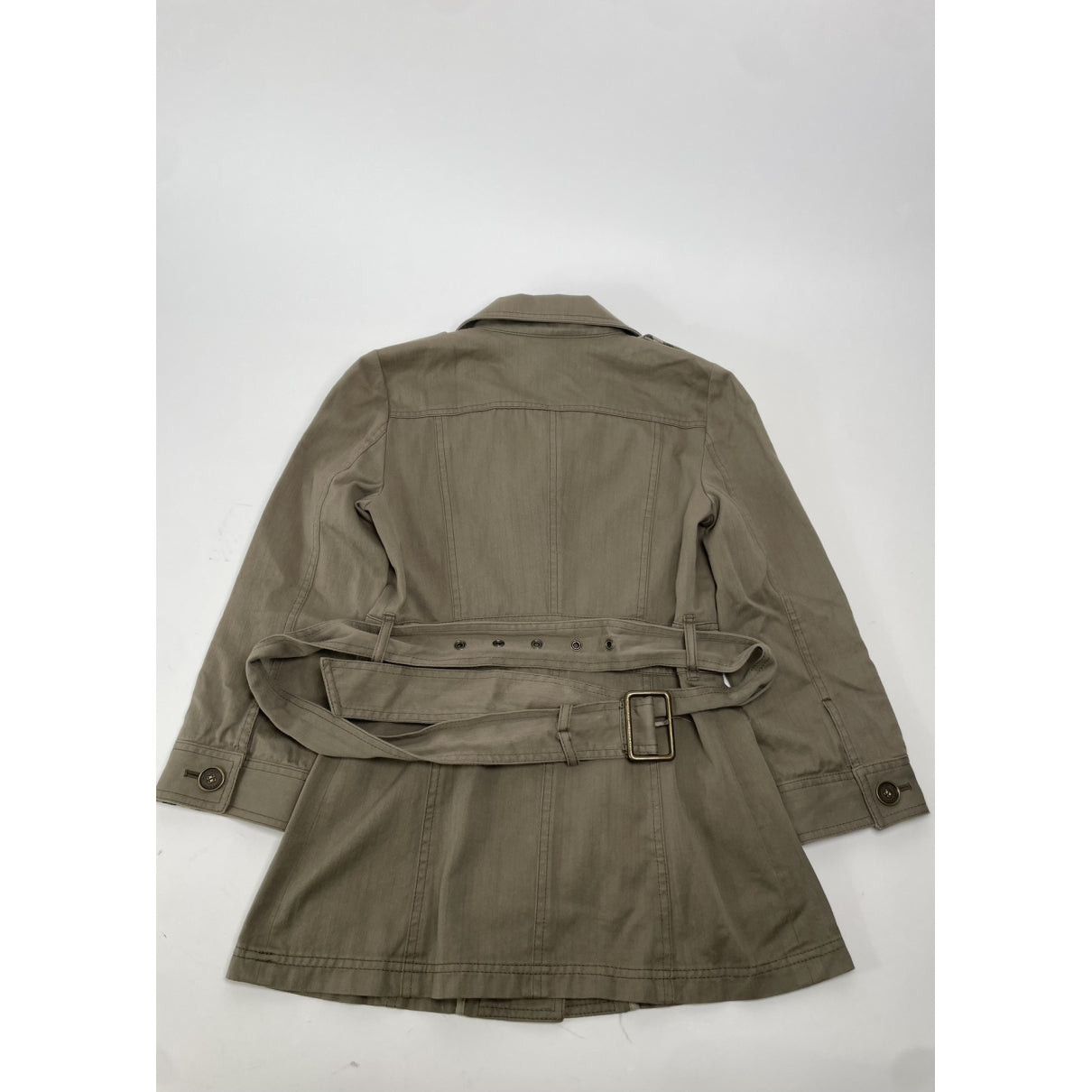 Burberry Kensington Khaki Cotton Trench Coat Size S / US 4 / IT 40 - 4 Thumbnail