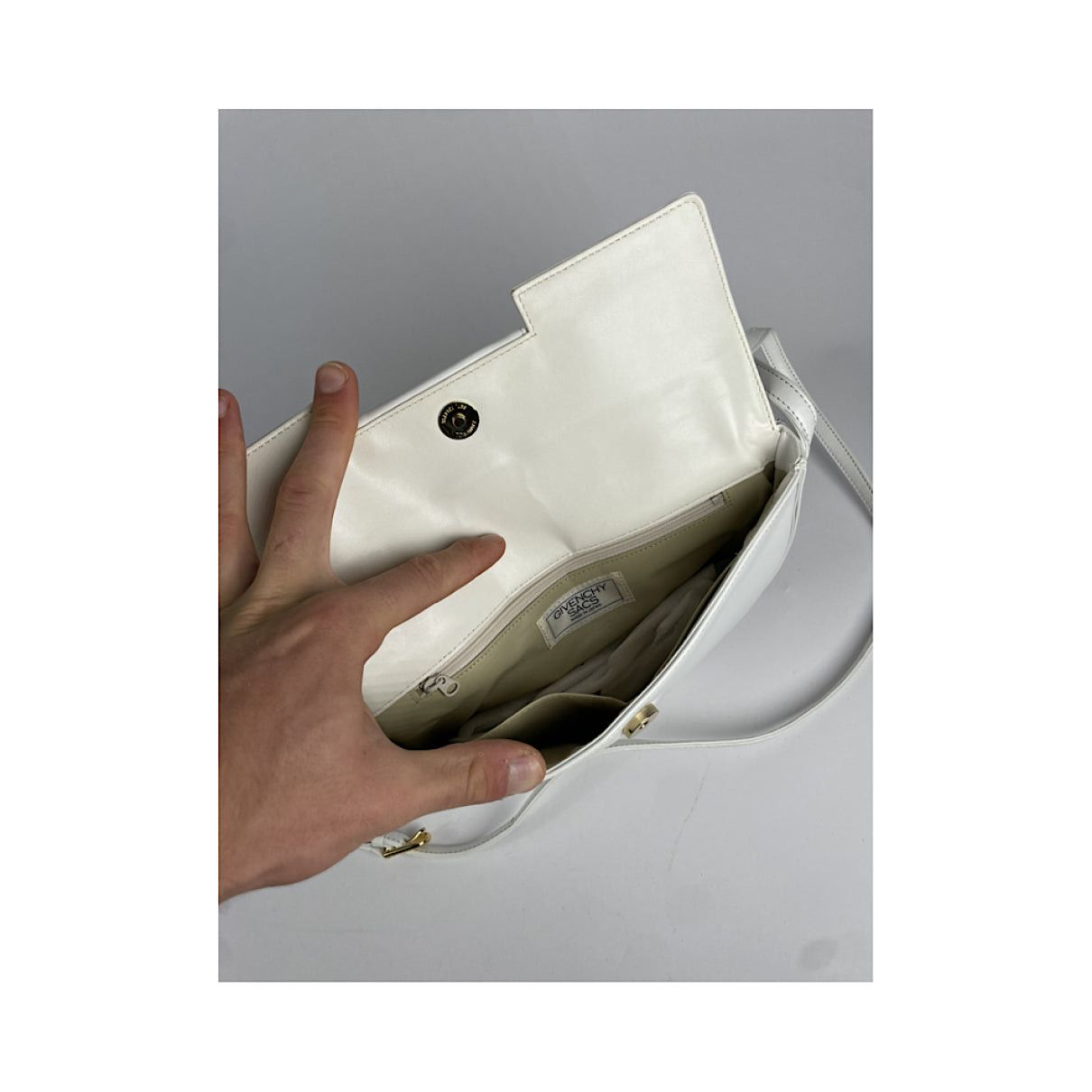 Givenchy Infinity White Patent Leather Handbag Size ONE SIZE - 5 Thumbnail