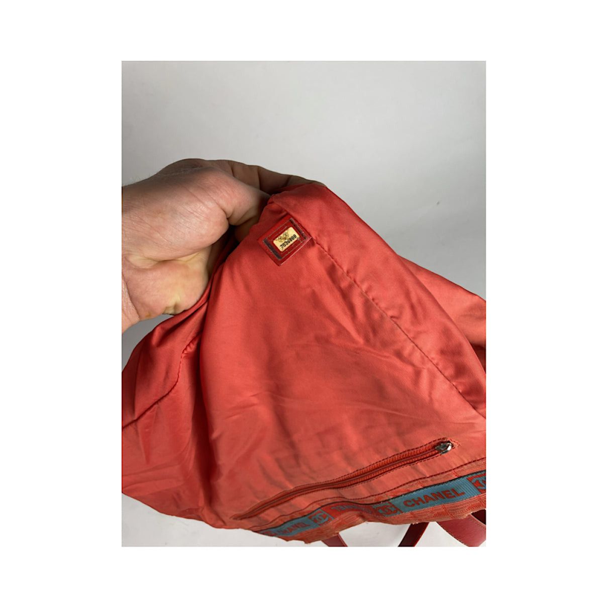 Chanel Cambon Red Polyester Handbag Size ONE SIZE - 3 Thumbnail