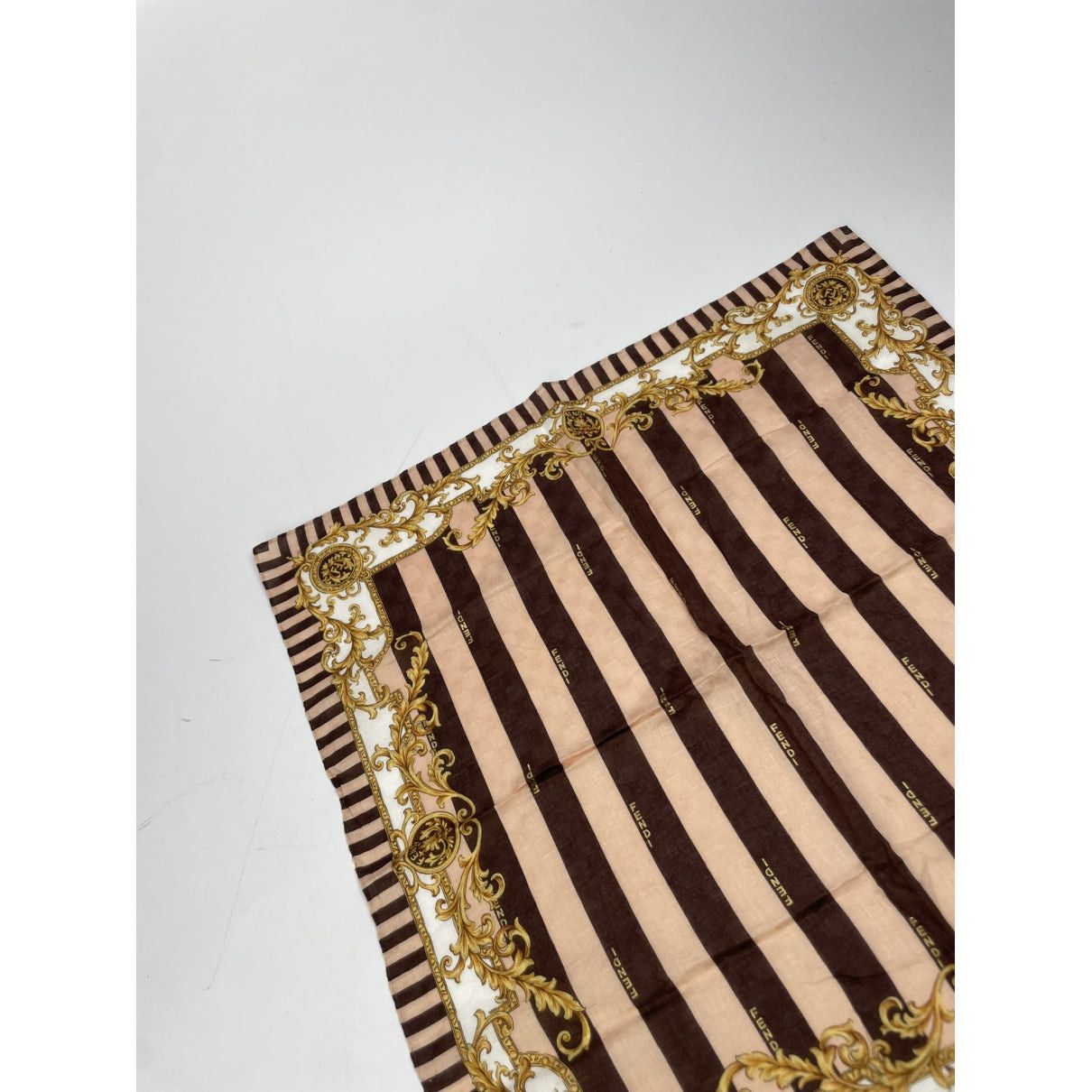 Fendi Brown Silk Scarf Size ONE SIZE - 3 Thumbnail