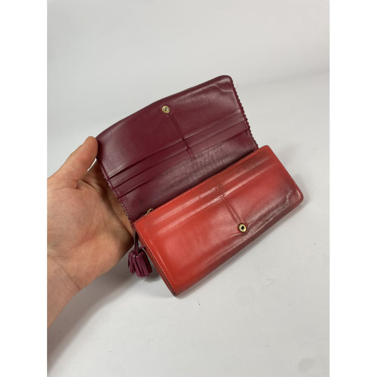 Loewe Puzzle Red Leather Wallet Size ONE SIZE - 5 Thumbnail