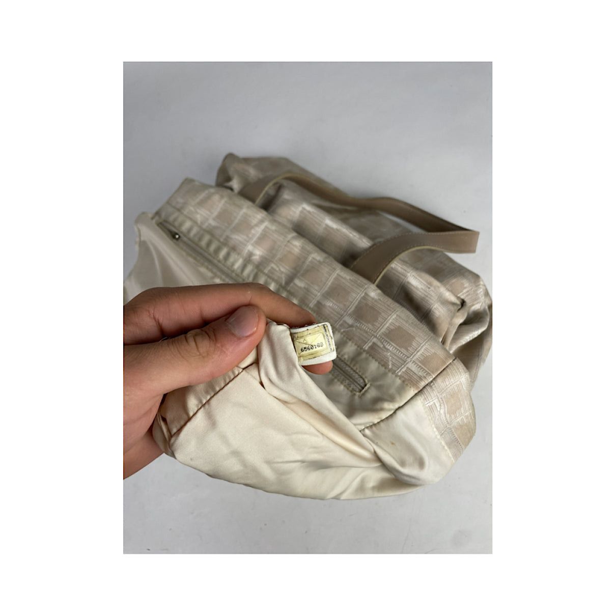 Chanel Beige Polyester Handbag Size ONE SIZE - 3 Thumbnail