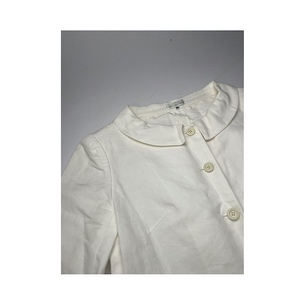 Balenciaga White Denim - Jeans Top Size S / US 4 / IT 40 - 4 Thumbnail
