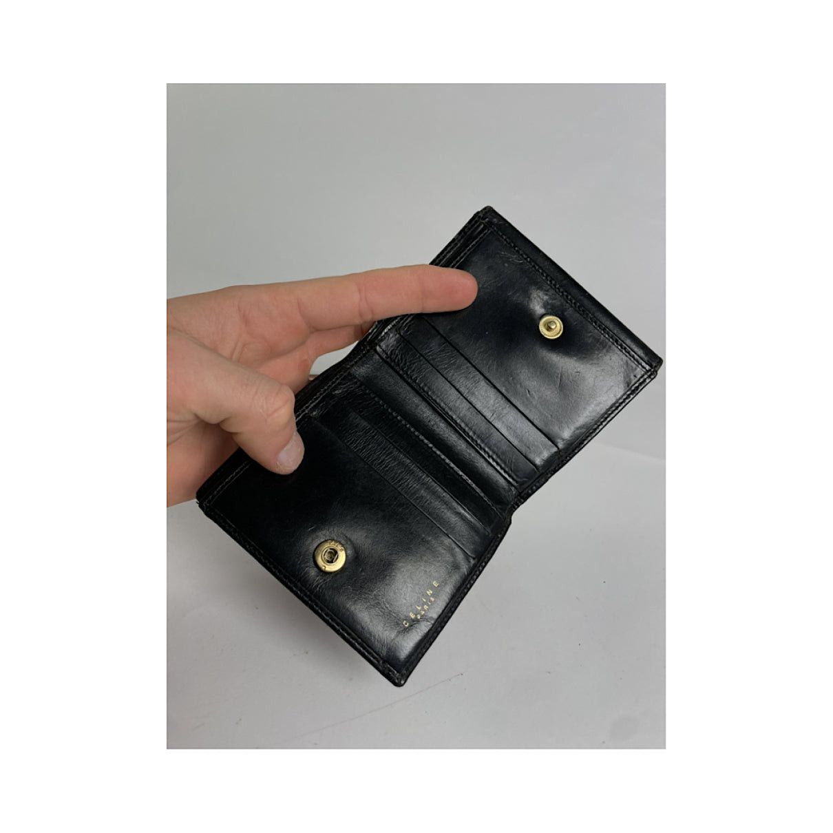 Celine Triomphe Black Leather Wallet Size ONE SIZE - 4 Thumbnail