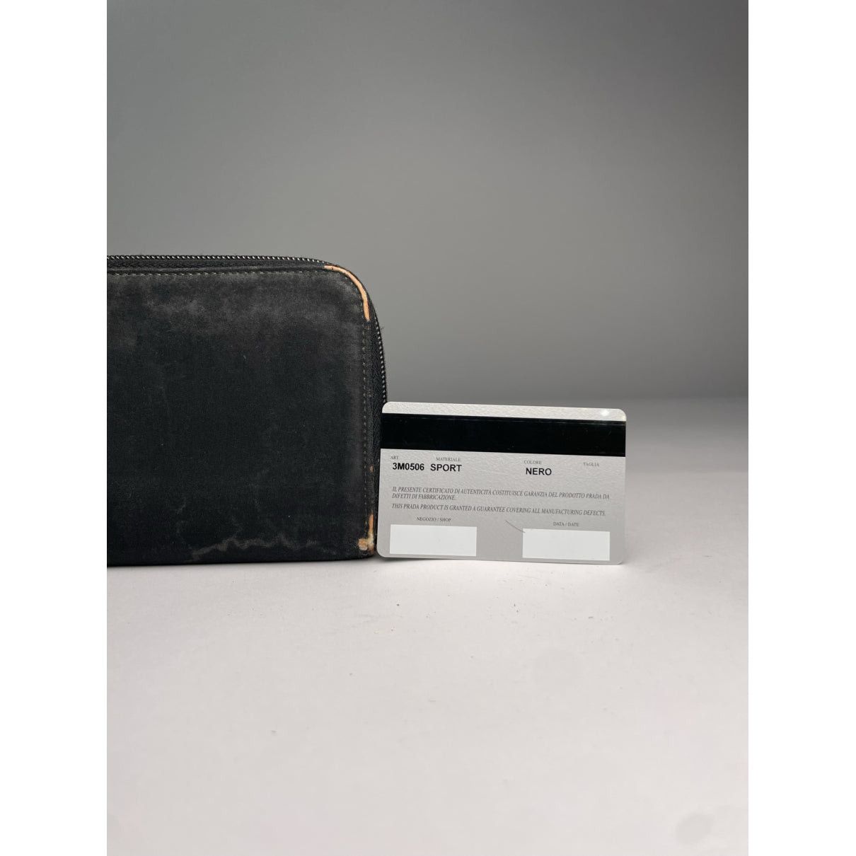 Prada Black Cotton Wallet Size ONE SIZE - 2 Thumbnail
