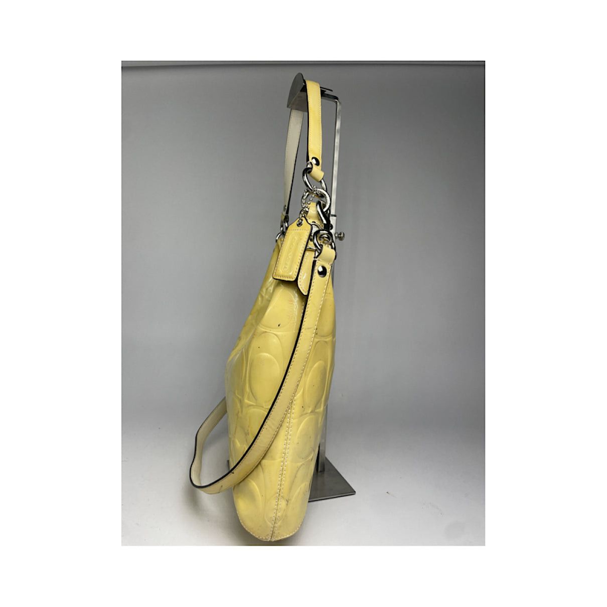 Coach Hamilton Hobo Yellow Patent Leather Handbag Size ONE SIZE - 5 Thumbnail