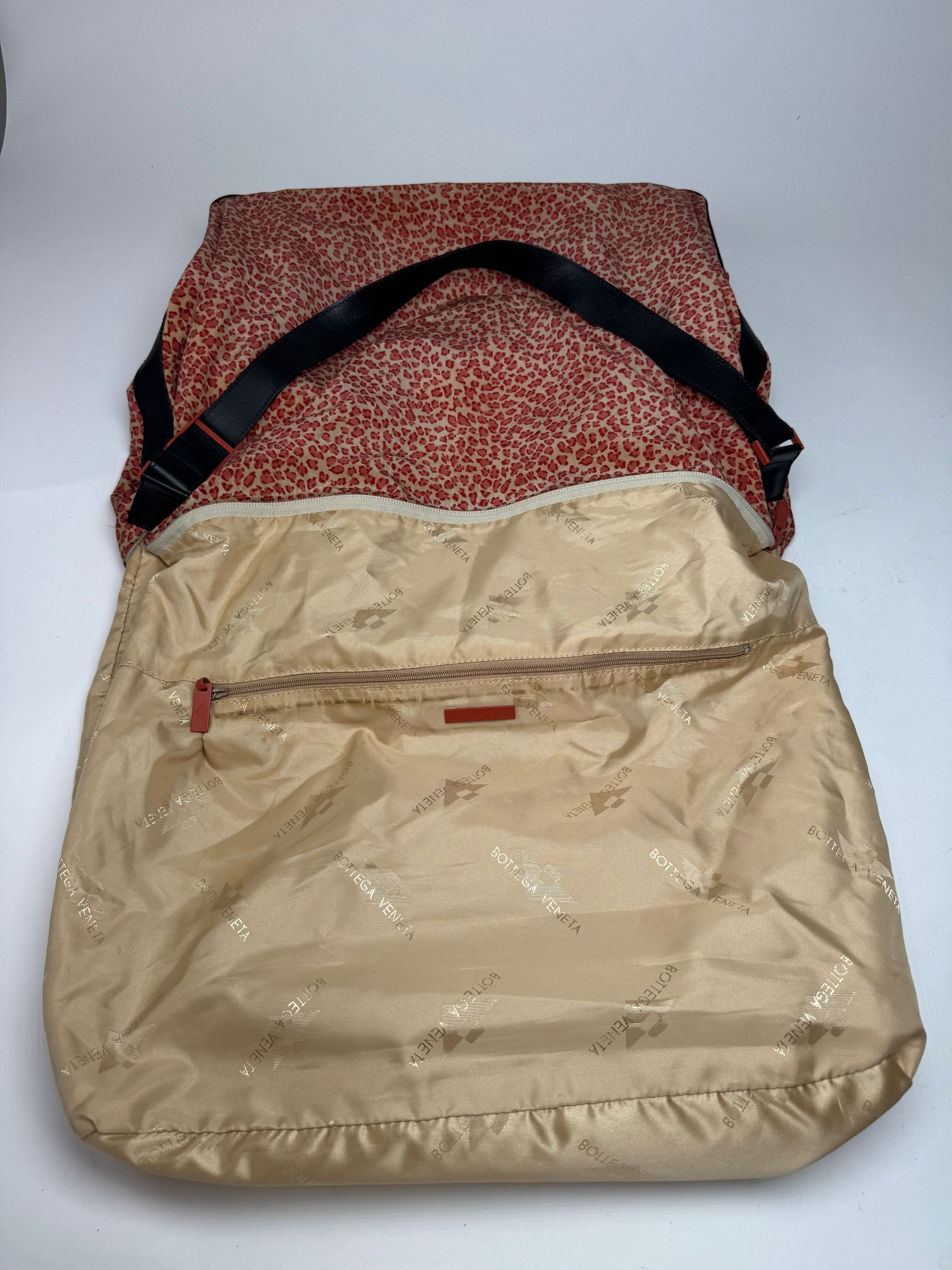 Bottega Veneta Vintage Canvas Leopard Duffel Bag Orange beige Size ONE SIZE - 2 Thumbnail
