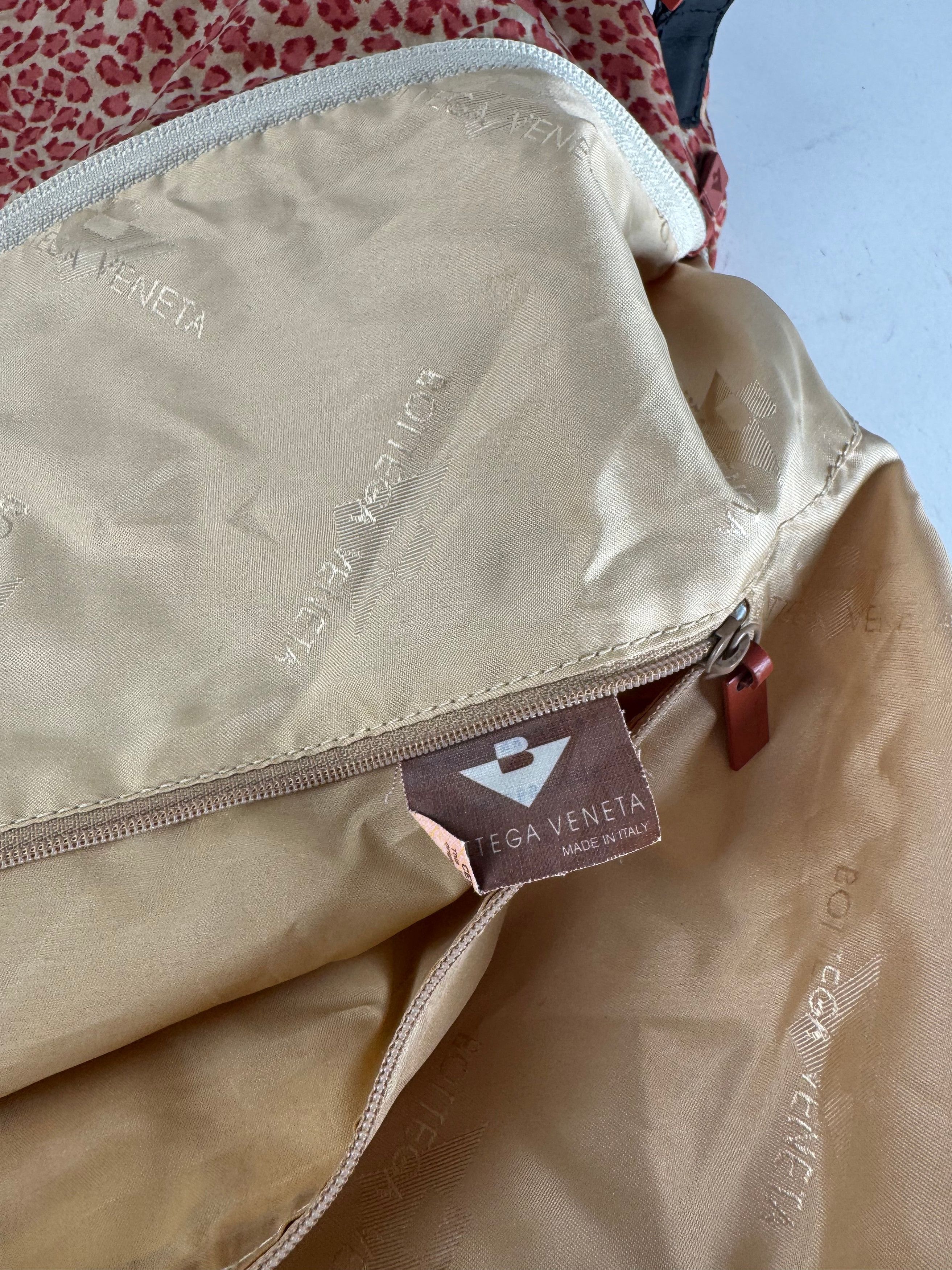 Bottega Veneta Vintage Canvas Leopard Duffel Bag Orange beige Size ONE SIZE - 4 Thumbnail