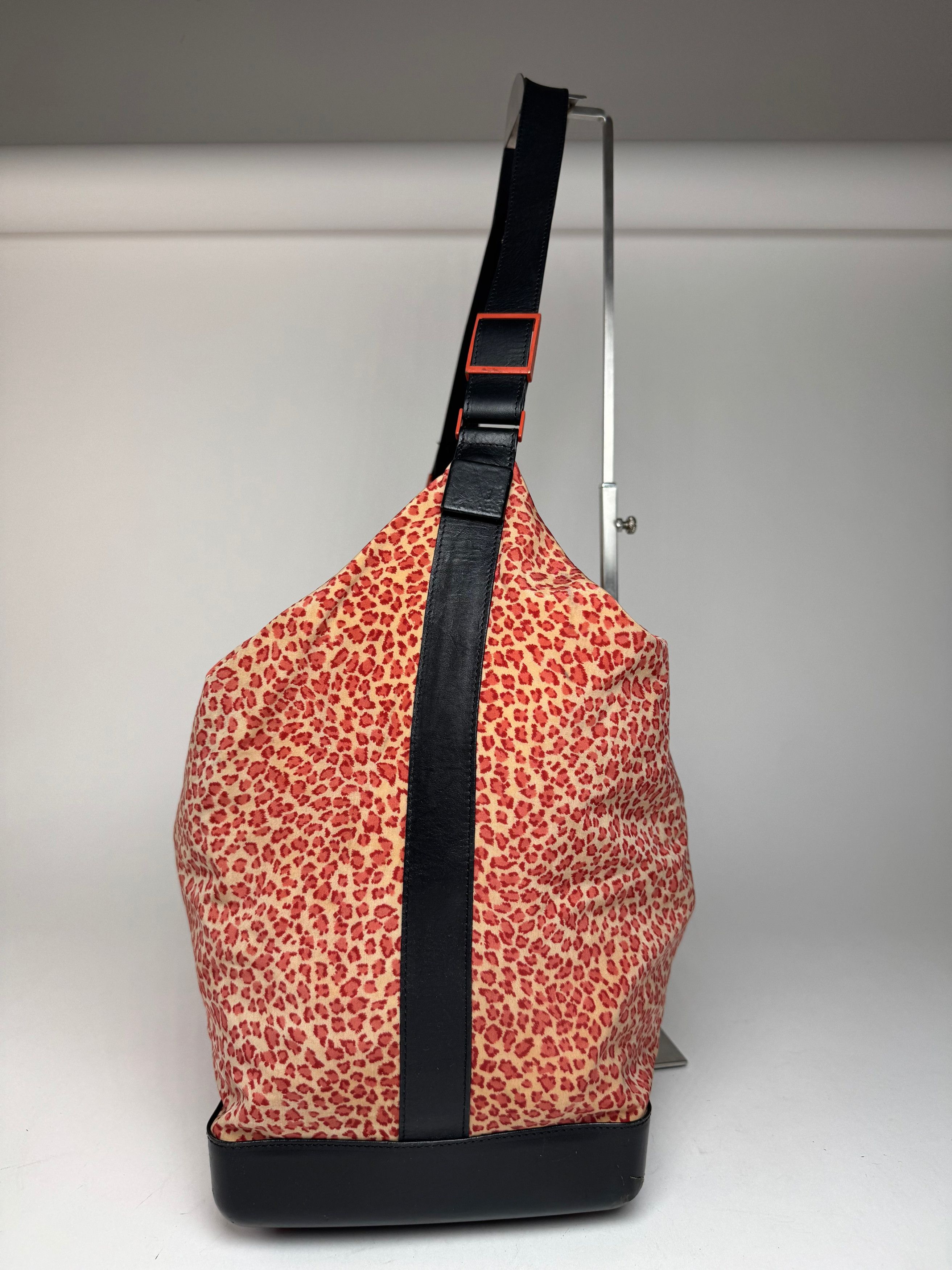 Bottega Veneta Vintage Canvas Leopard Duffel Bag Orange beige Size ONE SIZE - 8 Thumbnail