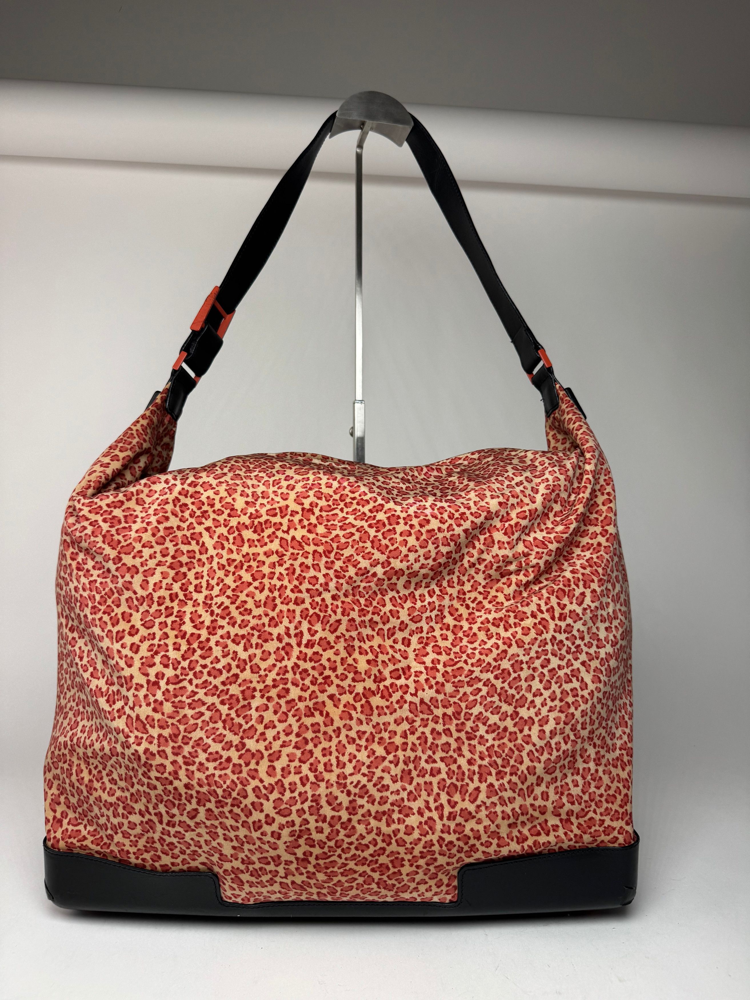 Bottega Veneta Vintage Canvas Leopard Duffel Bag Orange beige Size ONE SIZE - 9 Thumbnail