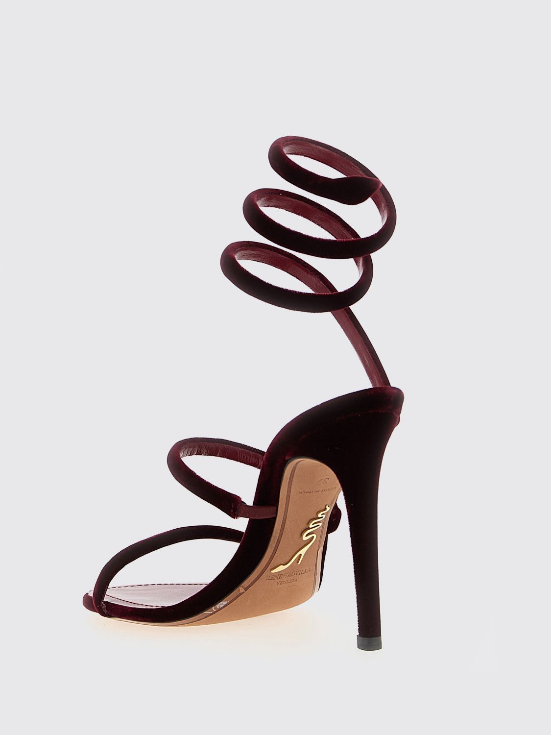 Rene Caovilla Rene Caovilla Heeled Sandals Woman Burgundy Size US 9.5 / IT 39.5 - 3 Thumbnail