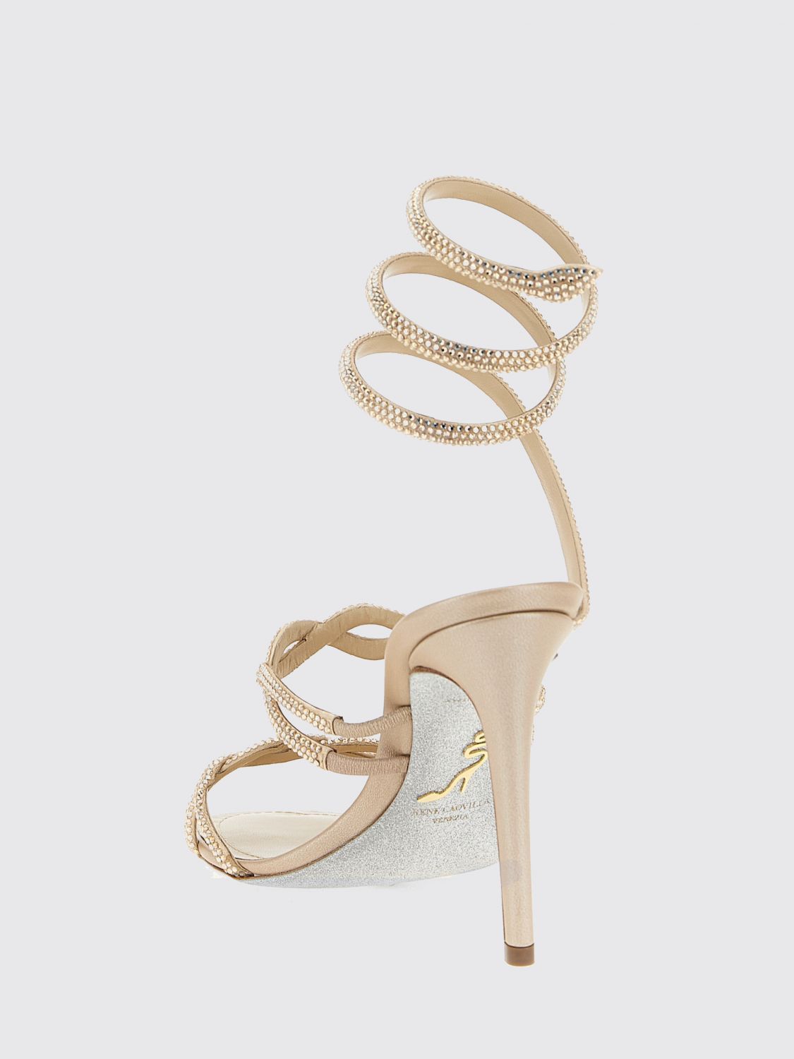 Rene Caovilla Rene Caovilla Heeled Sandals Woman Beige Size US 8.5 / IT 38.5 - 3 Thumbnail