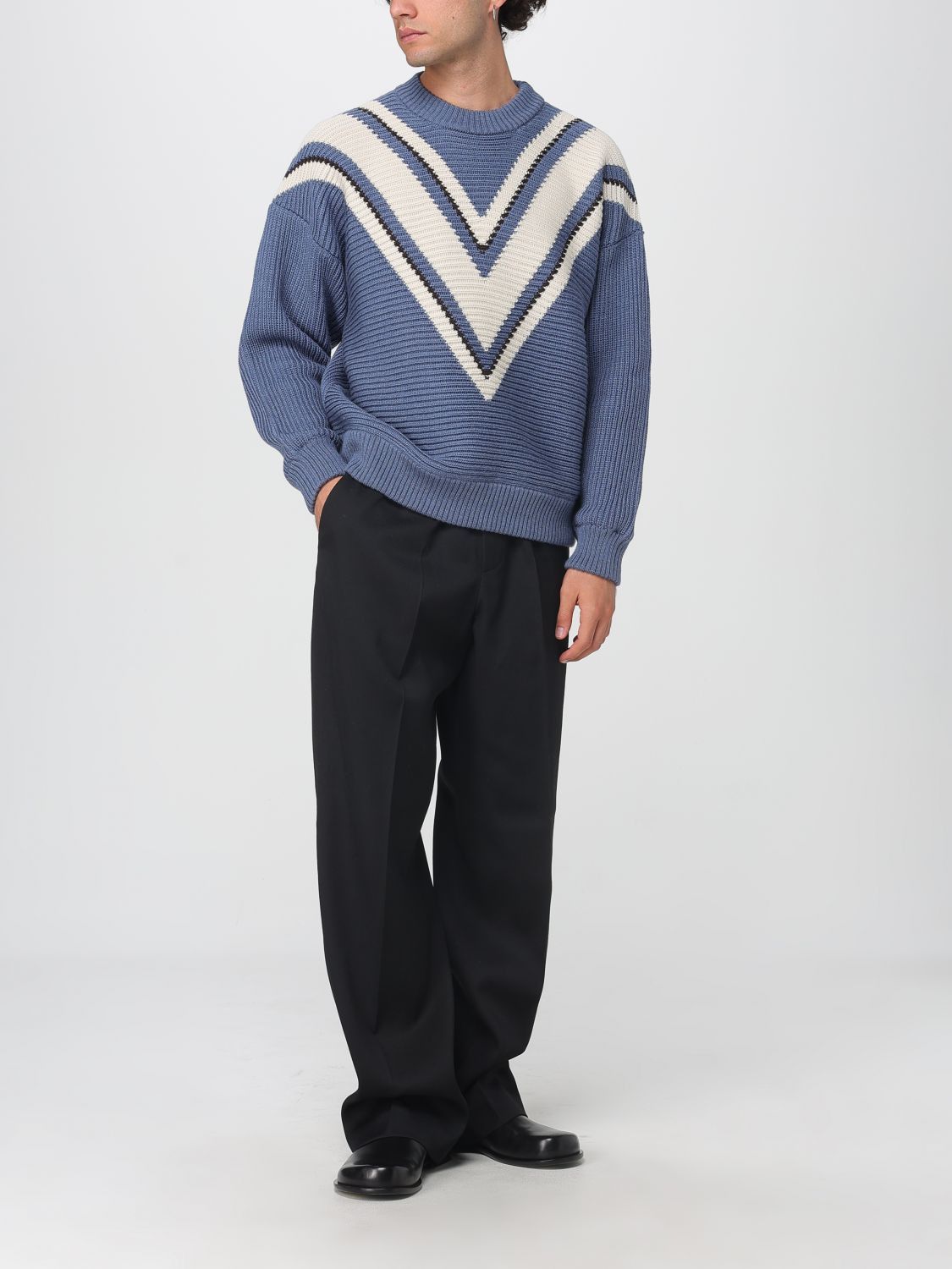 Golden Goose Golden Goose Sweater Men Gnawed Blue Size US S / EU 44-46 / 1 - 2 Thumbnail
