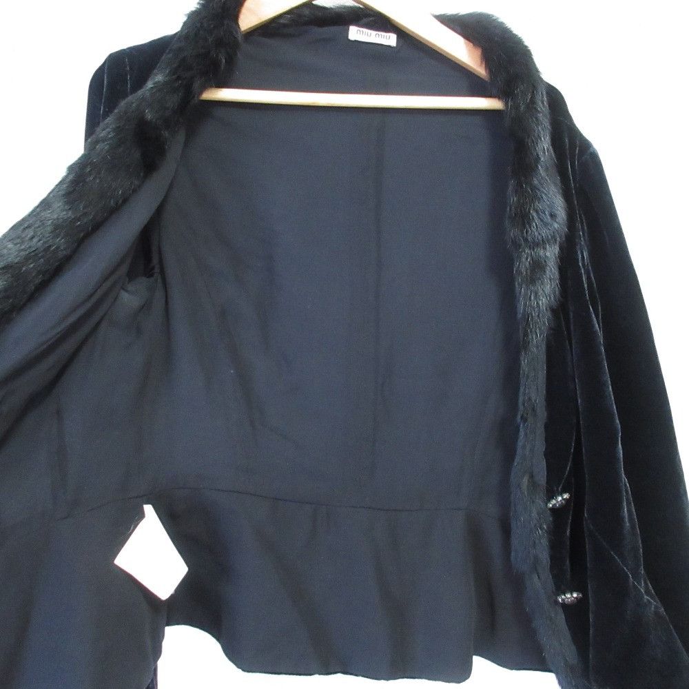 Miu Miu Miu Miu Miu Miu Fur Velour Cardigan Jacket Others Outerwear DUTY FREE for USA Size ONE SIZE - 4 Thumbnail